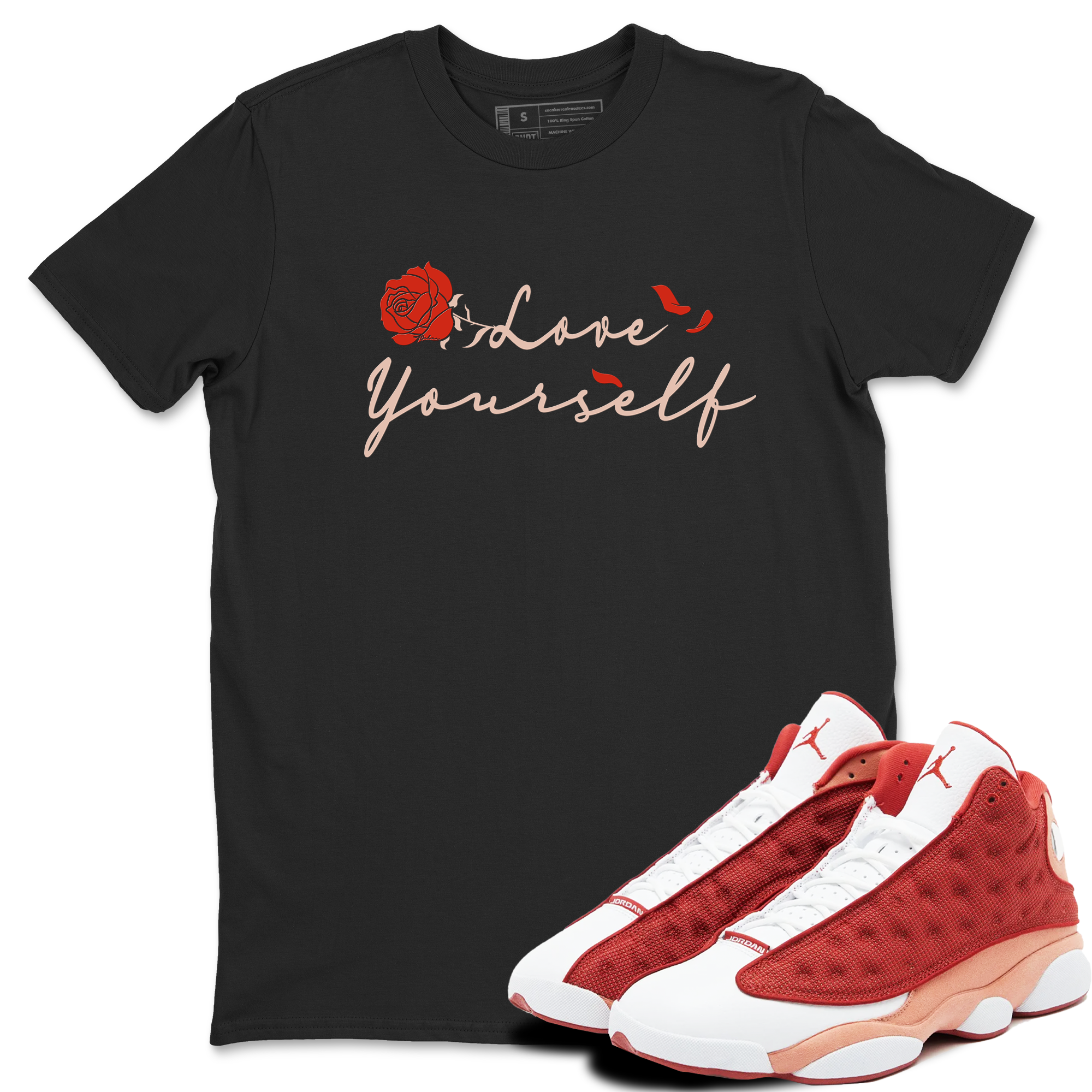 Love Yourself snkmatch Tees - Air Jordan 13 Dune Red