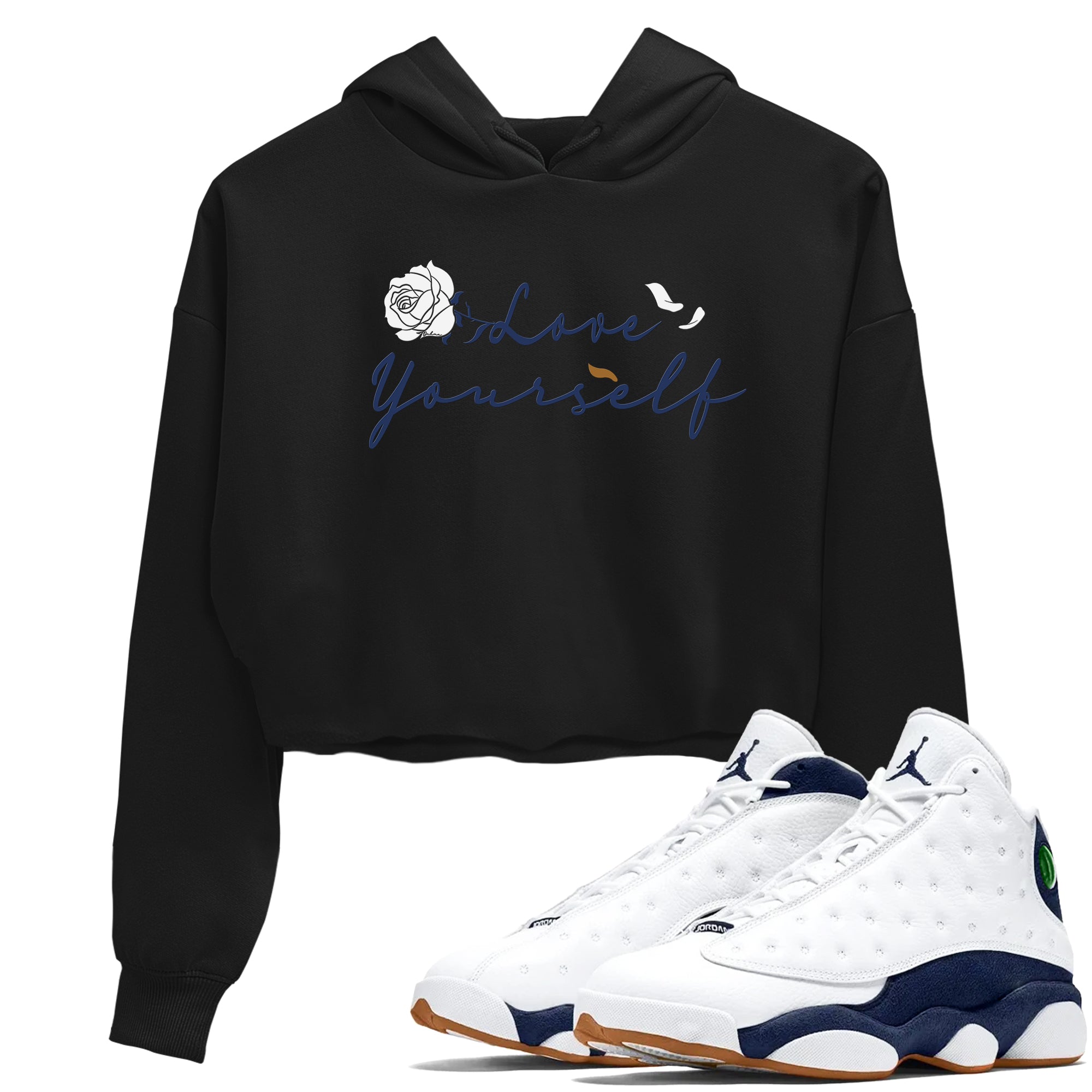 Love Yourself snkmatch Women's Top - Air Jordan 13 Midnight Navy
