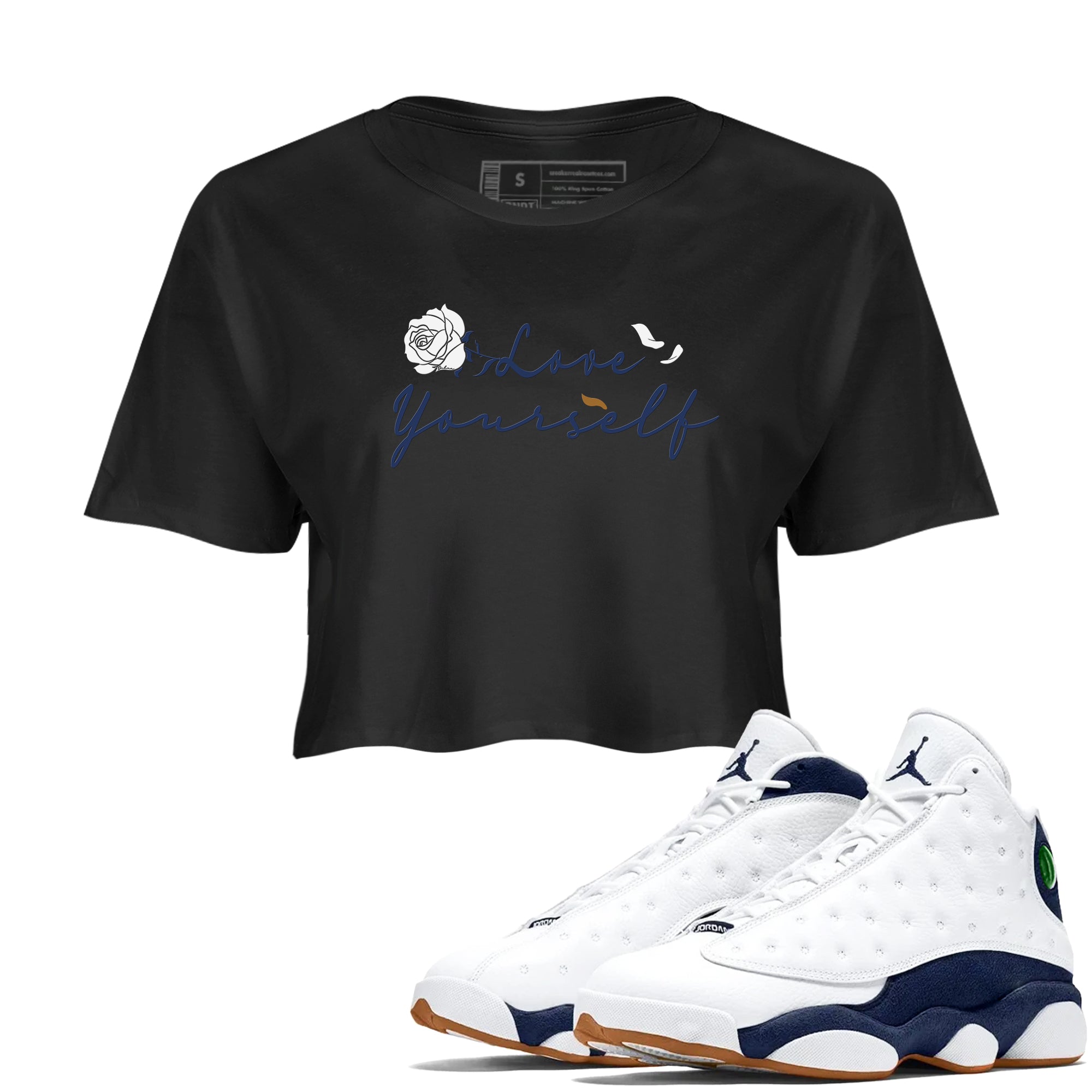 Love Yourself snkmatch Women's Top - Air Jordan 13 Midnight Navy