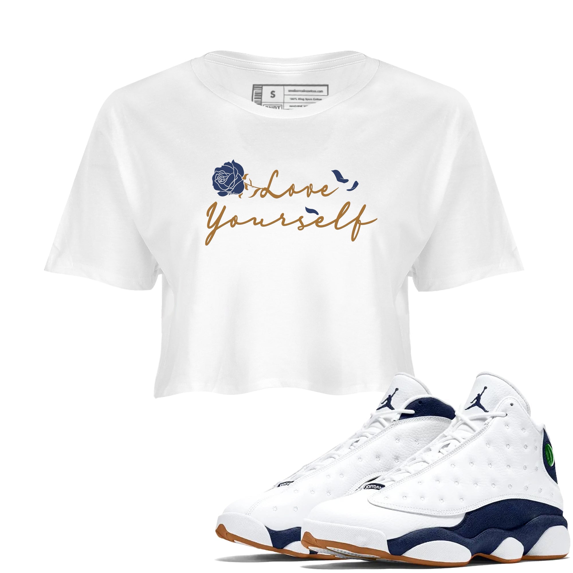 Love Yourself snkmatch Women's Top - Air Jordan 13 Midnight Navy