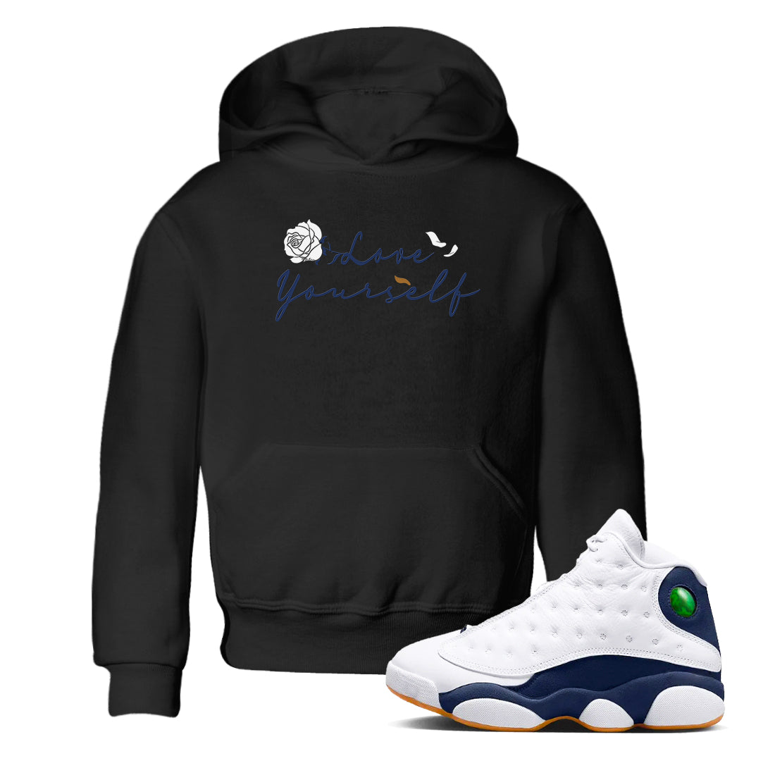Love Yourself snkmatch Tees Kids - Air Jordan 13 Midnight Navy