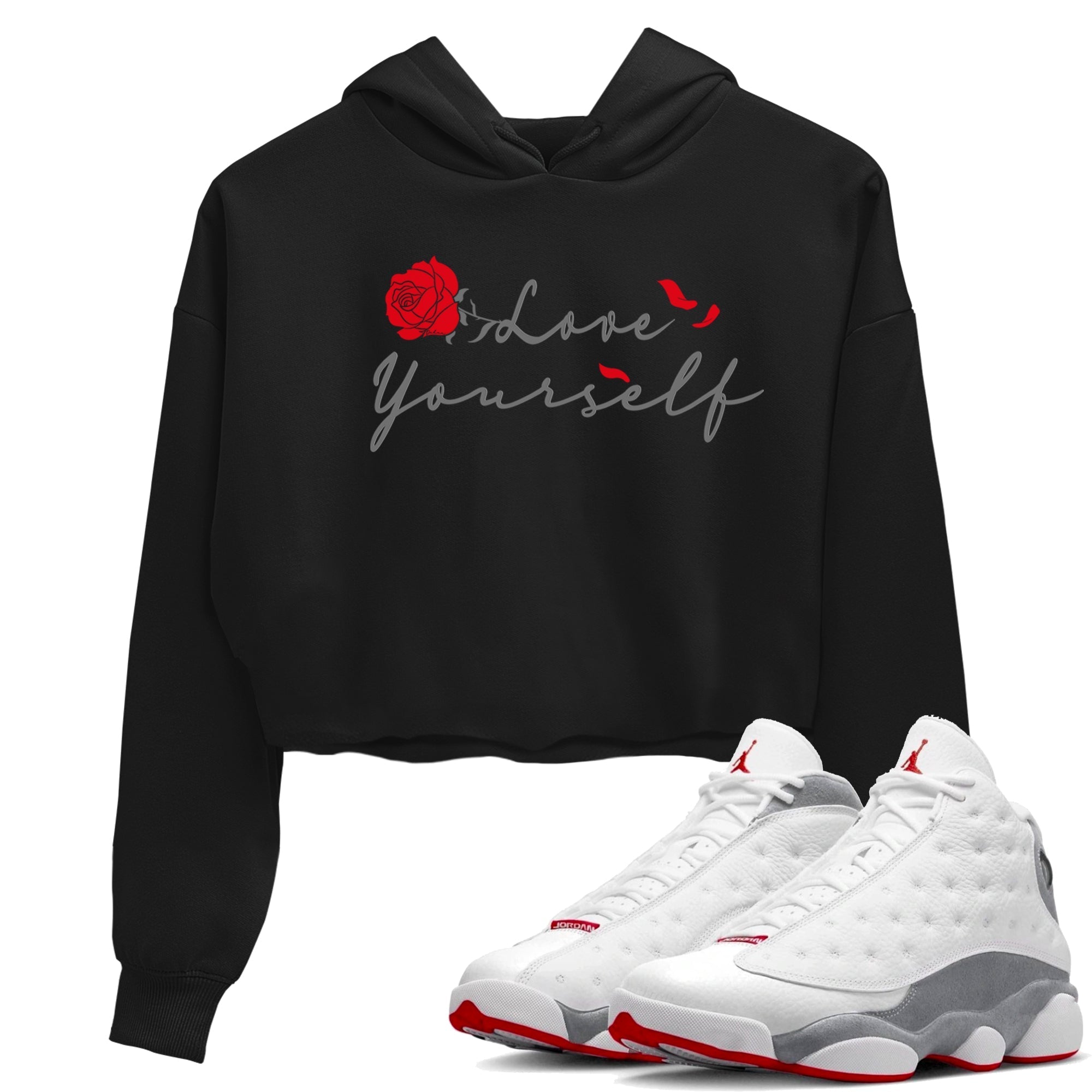 Love Yourself snkmatch Women's Top - Air Jordan 13 Wolf Grey
