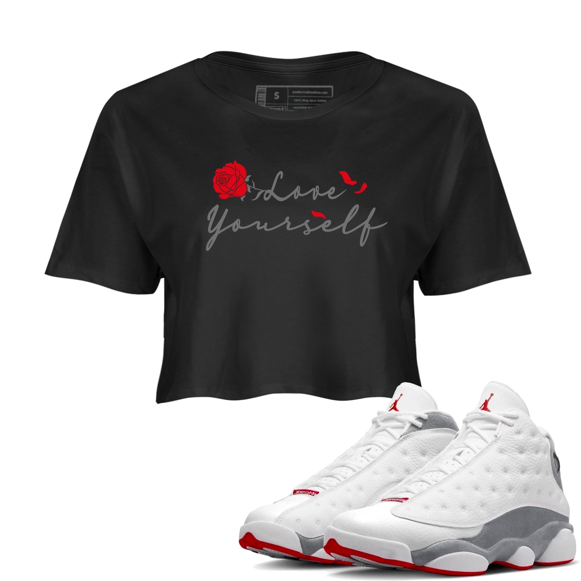 Love Yourself snkmatch Women's Top - Air Jordan 13 Wolf Grey