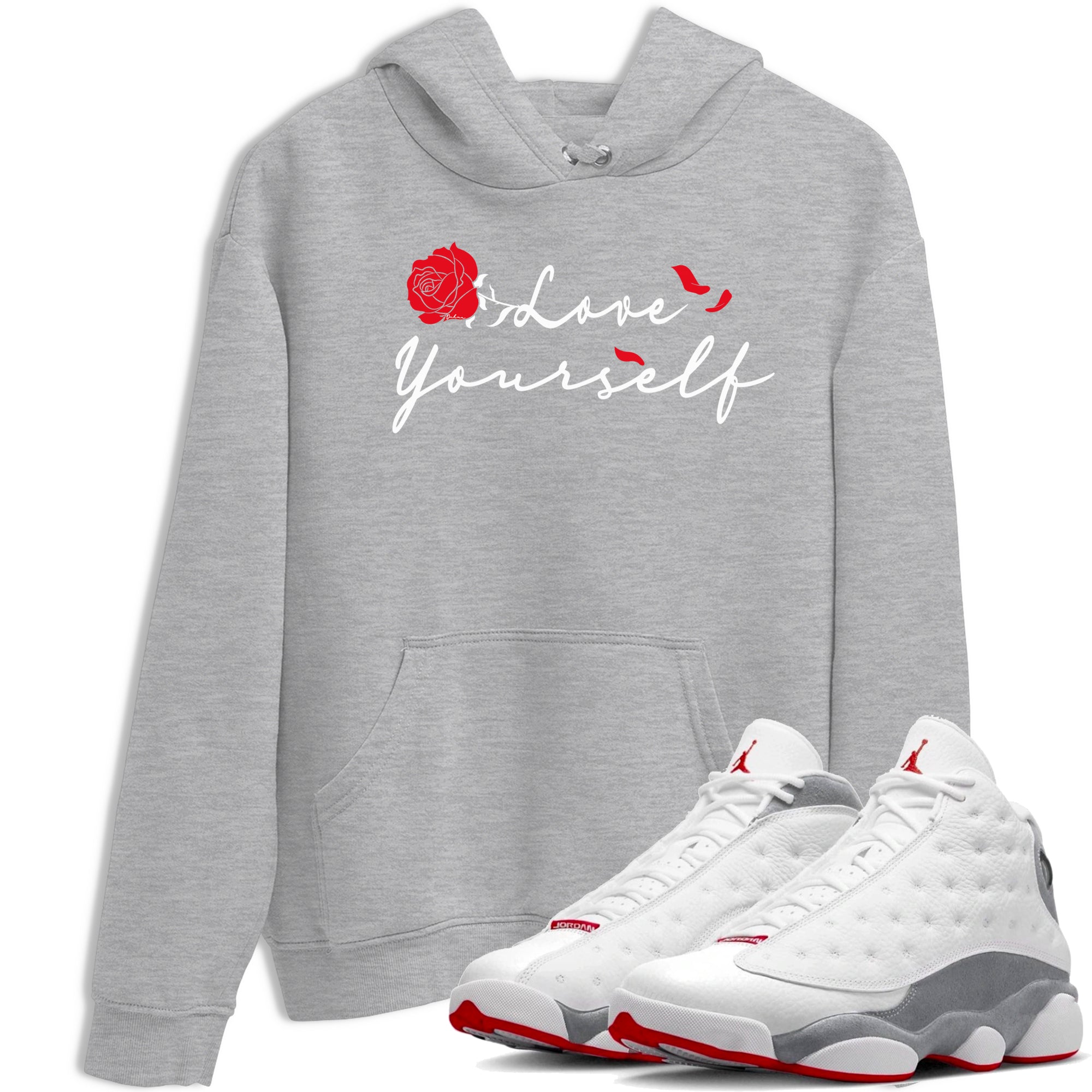 Love Yourself snkmatch Tee - Air Jordan 13 Wolf Grey