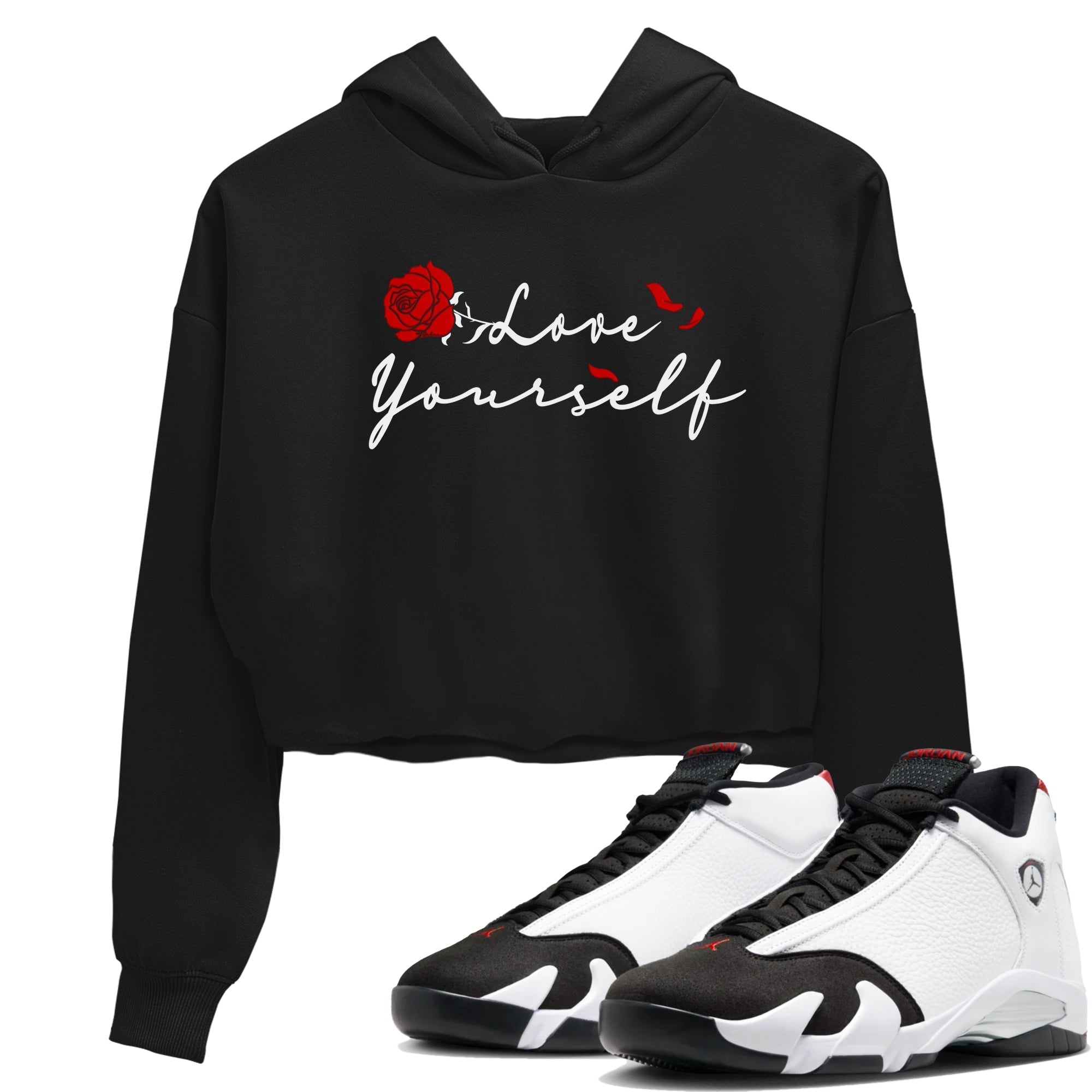 Love Yourself snkmatch Women's Top - Air Jordan 14 Black Toe