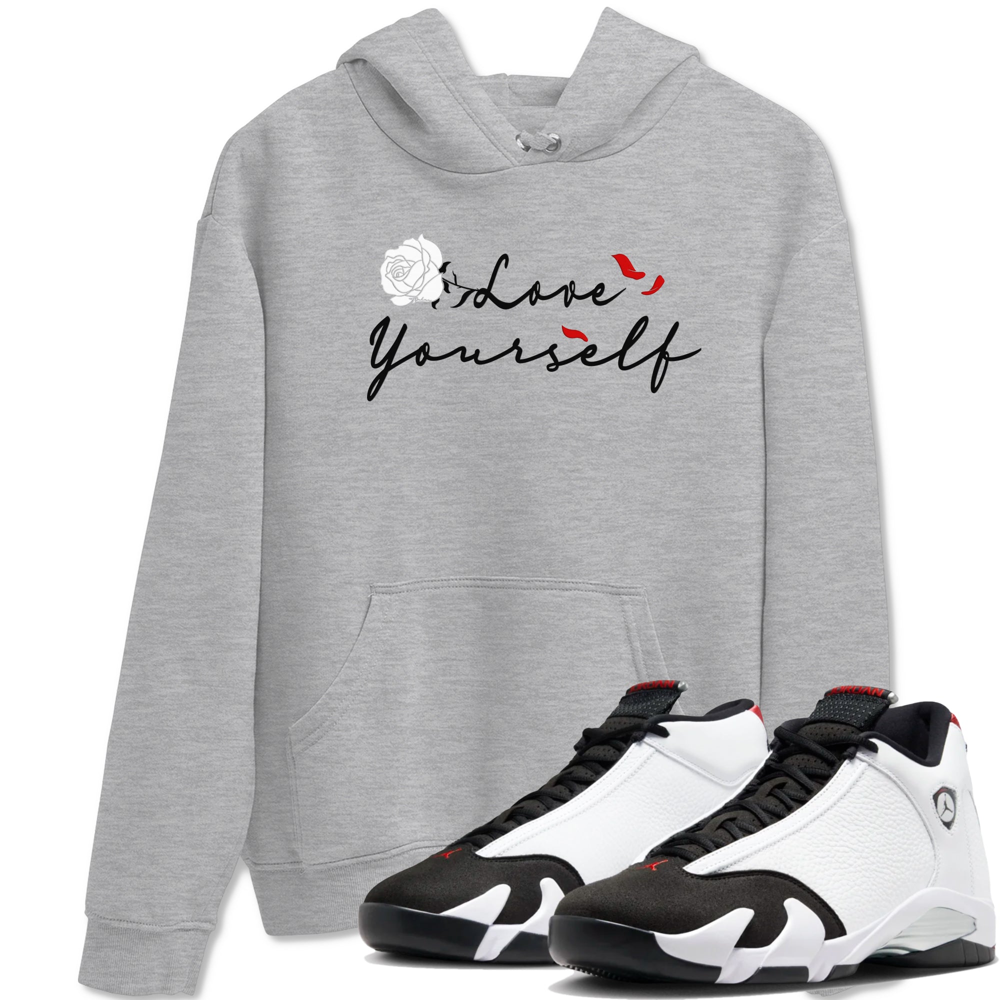 Love Yourself snkmatch Tees - Air Jordan 14 Black Toe