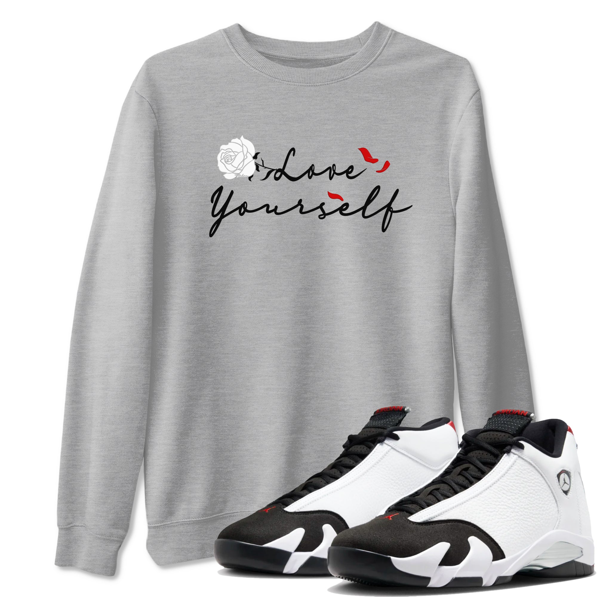 Love Yourself snkmatch Tees - Air Jordan 14 Black Toe
