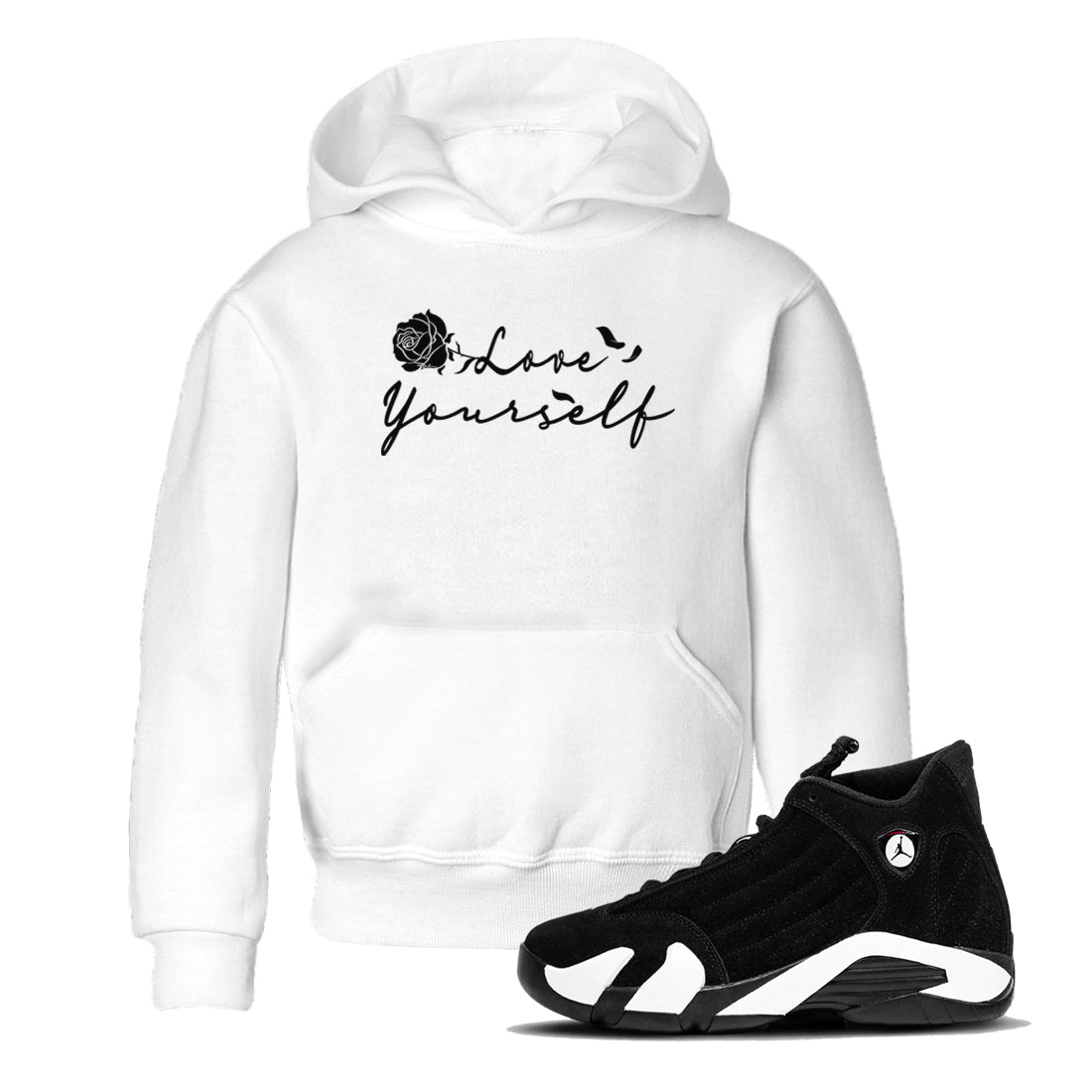 Love Yourself snkmatch Tees Kids - Air Jordan 14 Panda