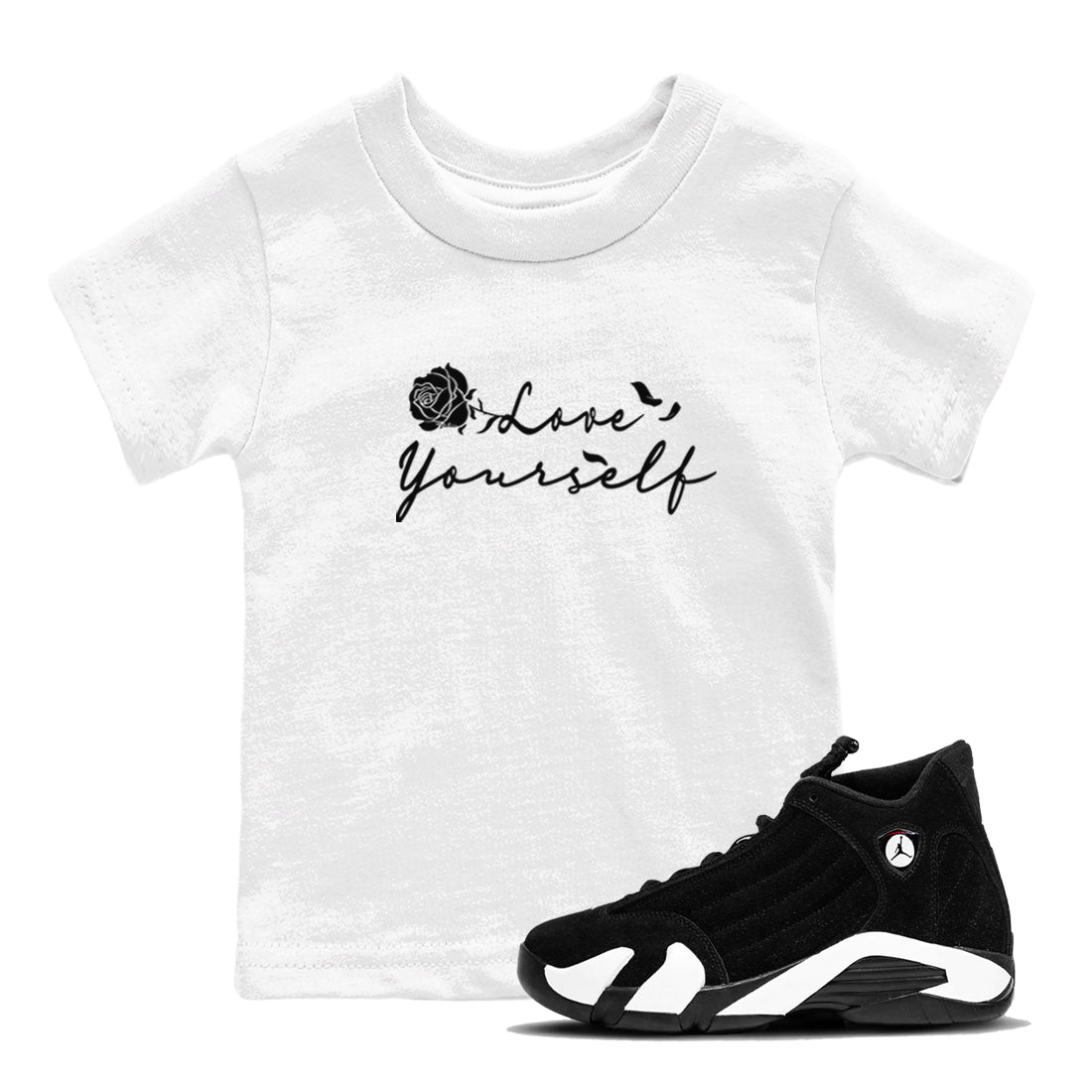 Love Yourself snkmatch Tees Kids - Air Jordan 14 Panda