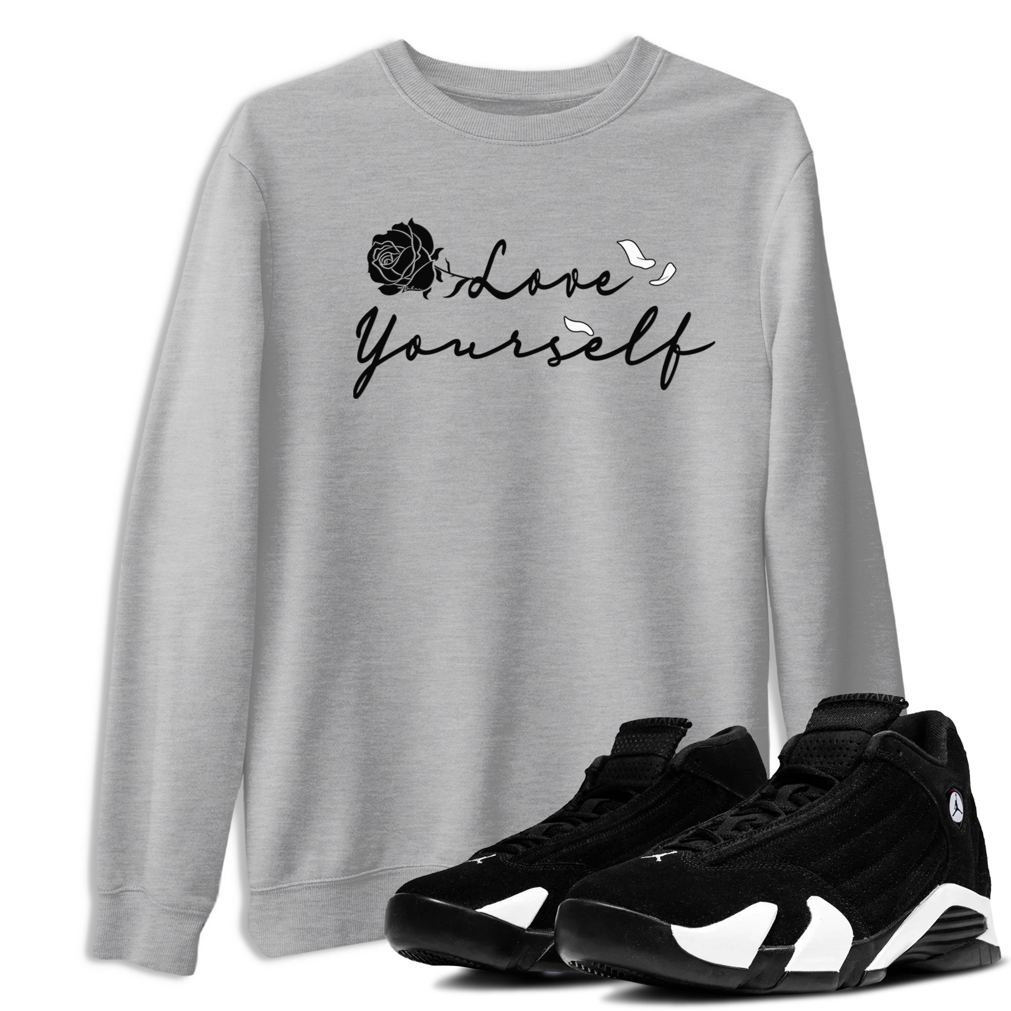 Love Yourself snkmatch Tees - Air Jordan 14 Panda