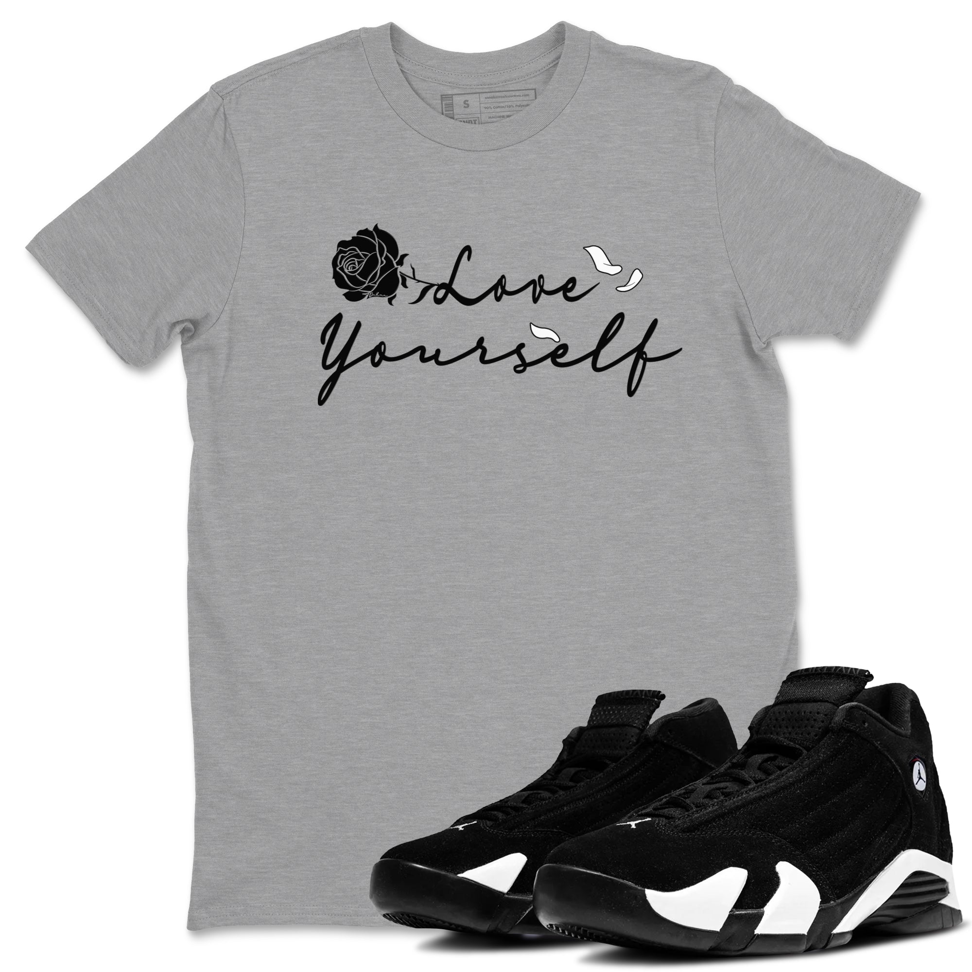 Love Yourself snkmatch Tees - Air Jordan 14 Panda