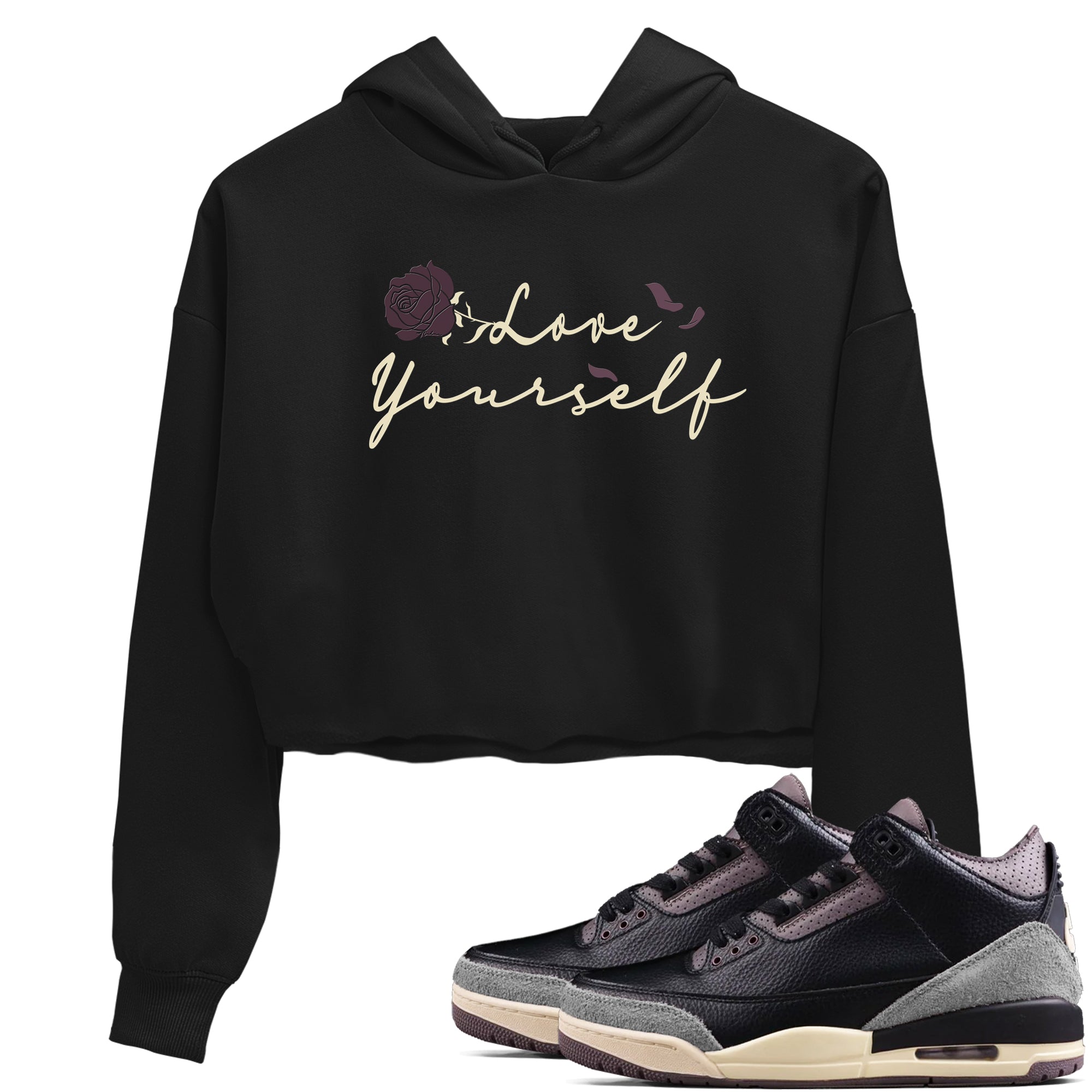 Love Yourself snkmatch Women's Top - Air Jordan 3 A Ma Maniere x Black