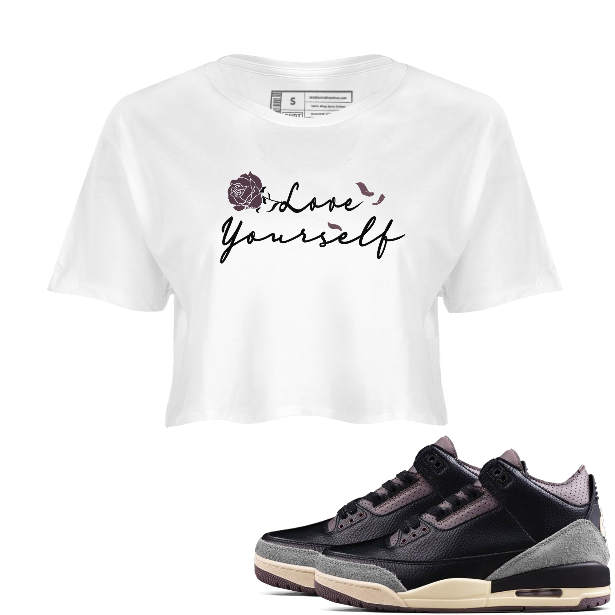 Love Yourself snkmatch Women's Top - Air Jordan 3 A Ma Maniere x Black