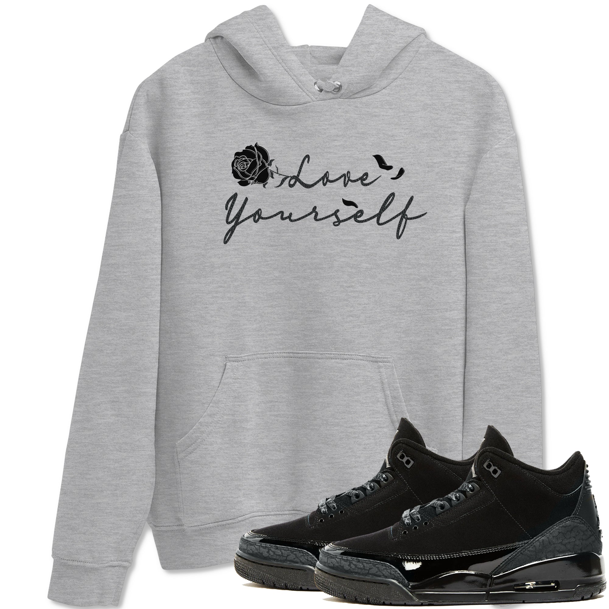 Love Yourself snkmatch Tees - Air Jordan 3 Black Cat