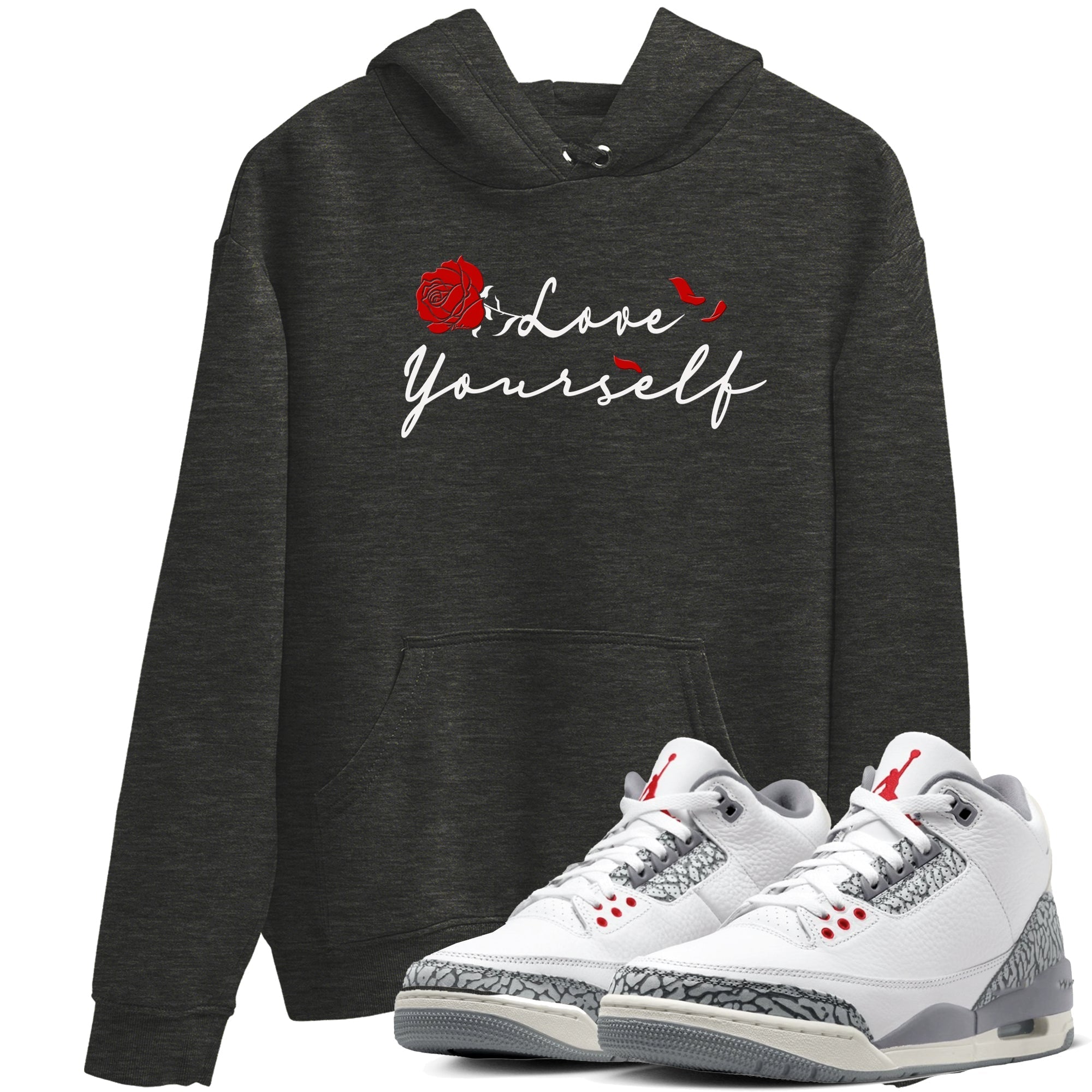 Love Yourself snkmatch Tees - Air Jordan 3 Cement Grey