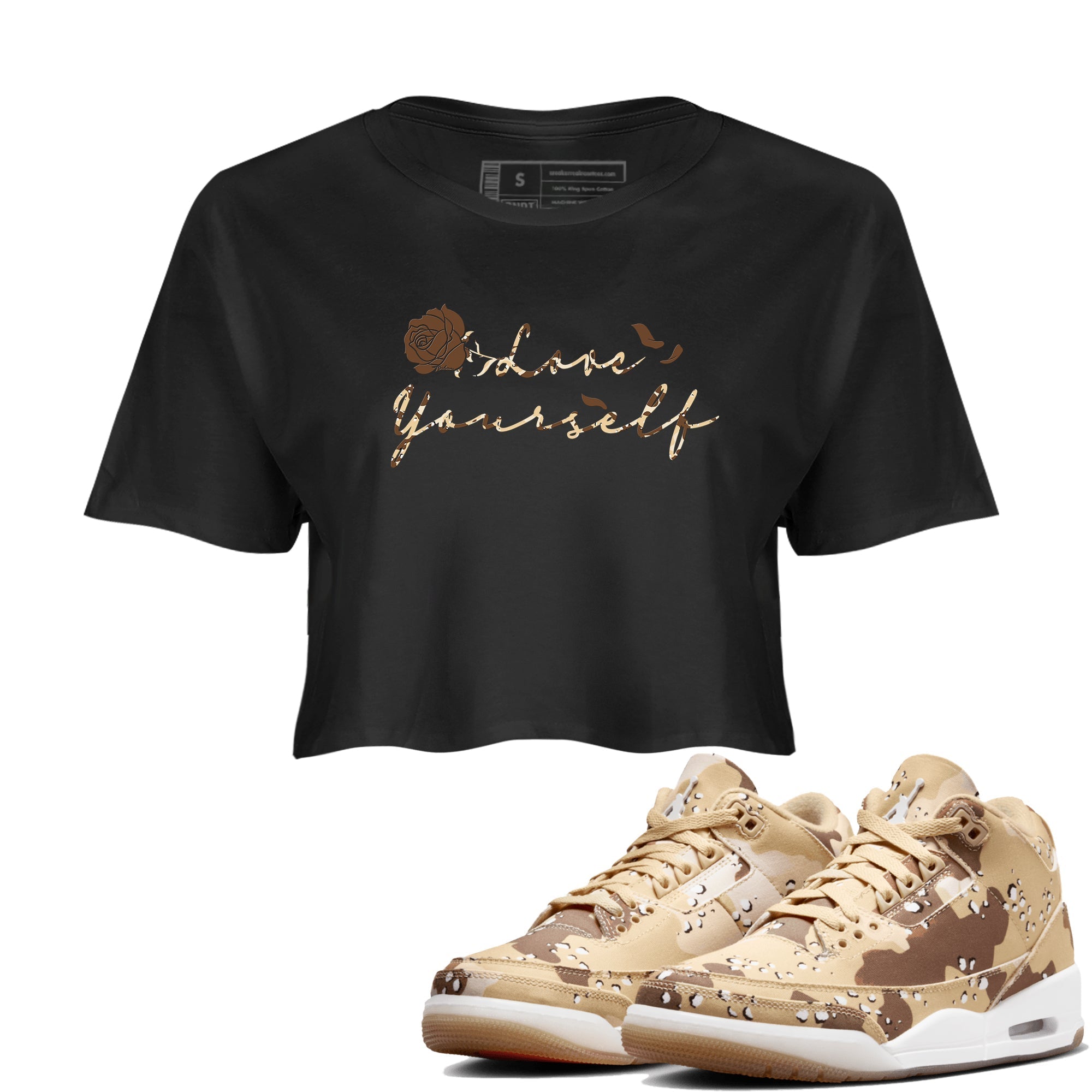 Love Yourself snkmatch Women's Top - Air Jordan 3 Desert Camo