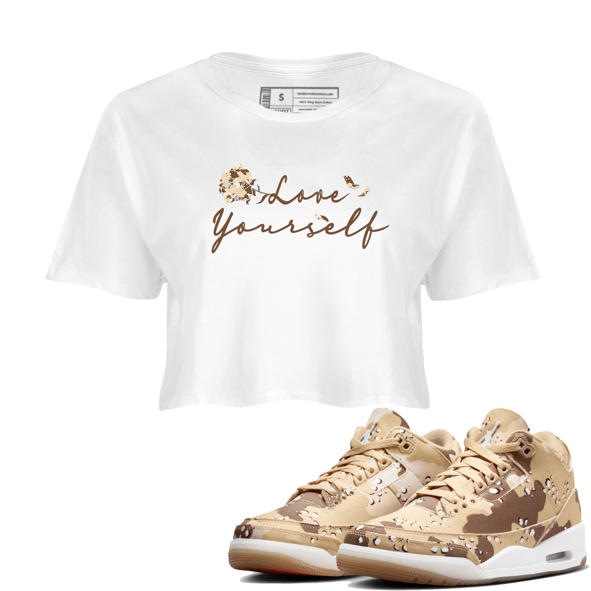 Love Yourself snkmatch Women's Top - Air Jordan 3 Desert Camo