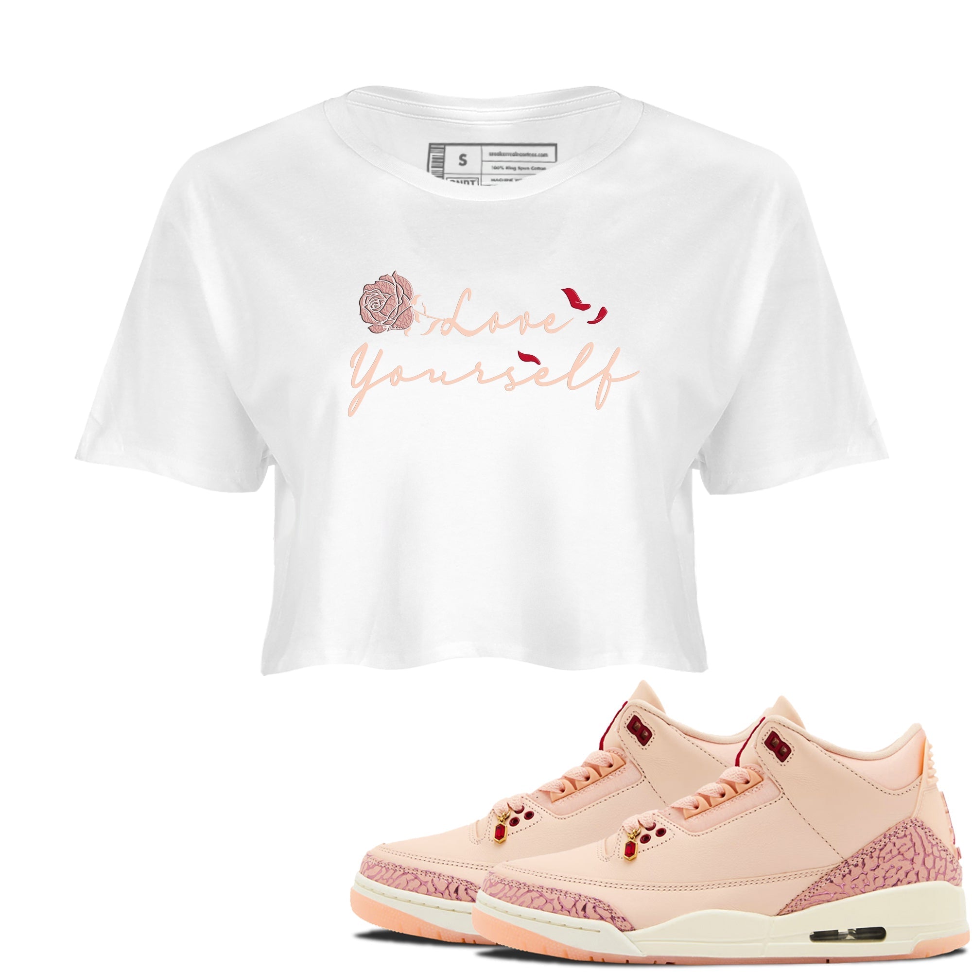 Love Yourself snkmatch Women's Top - Air Jordan 3 Valentines Day