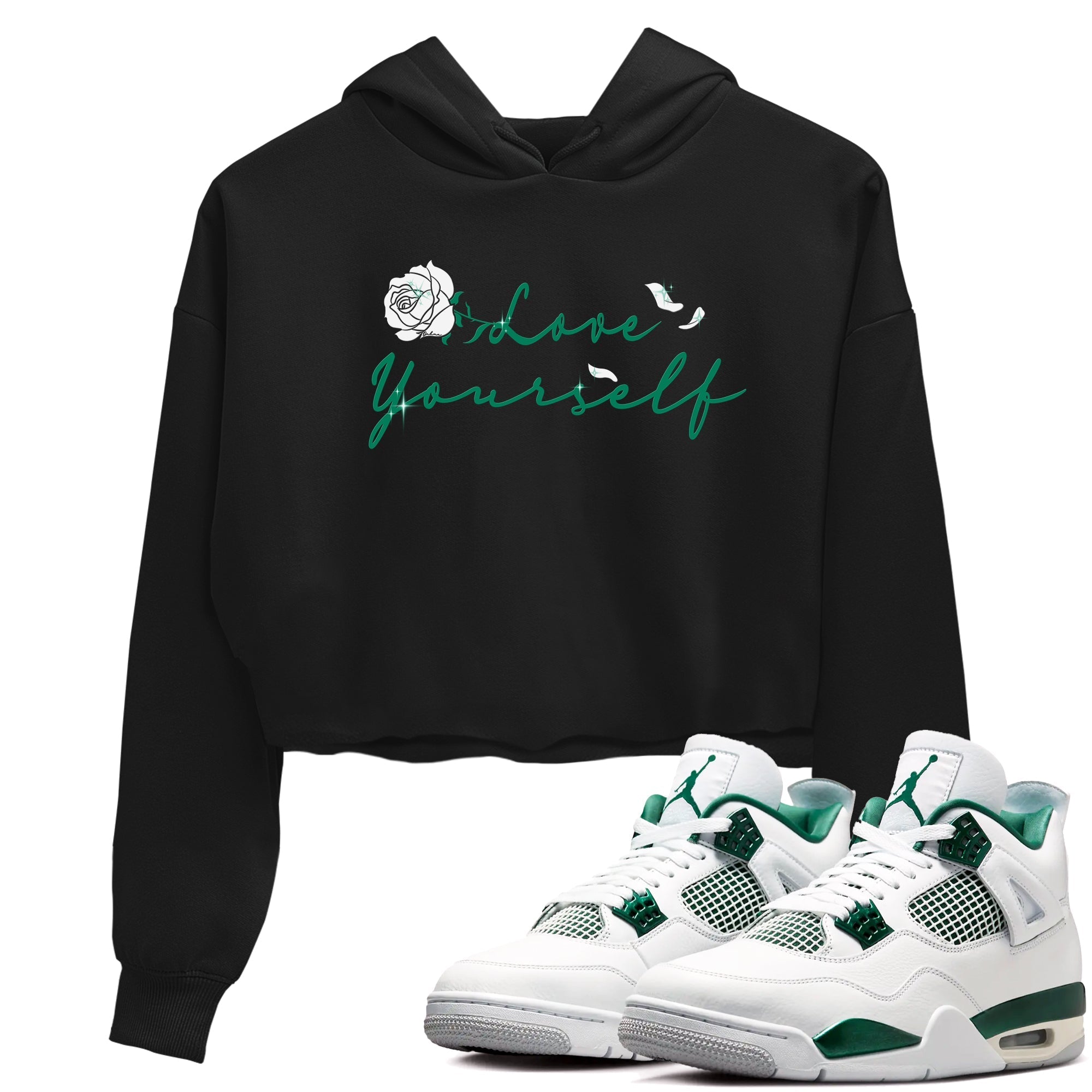 Love Yourself snkmatch Women's Top - Air Jordan 4 Oxidized Green