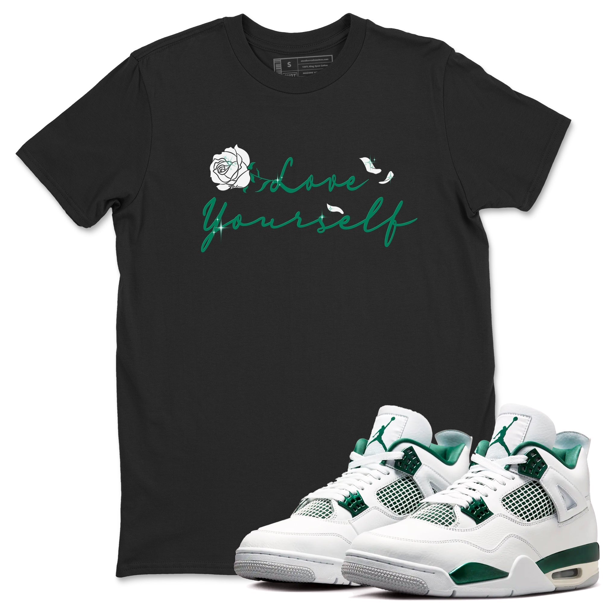 Love Yourself snkmatch Tees - Air Jordan 4 Oxidized Green