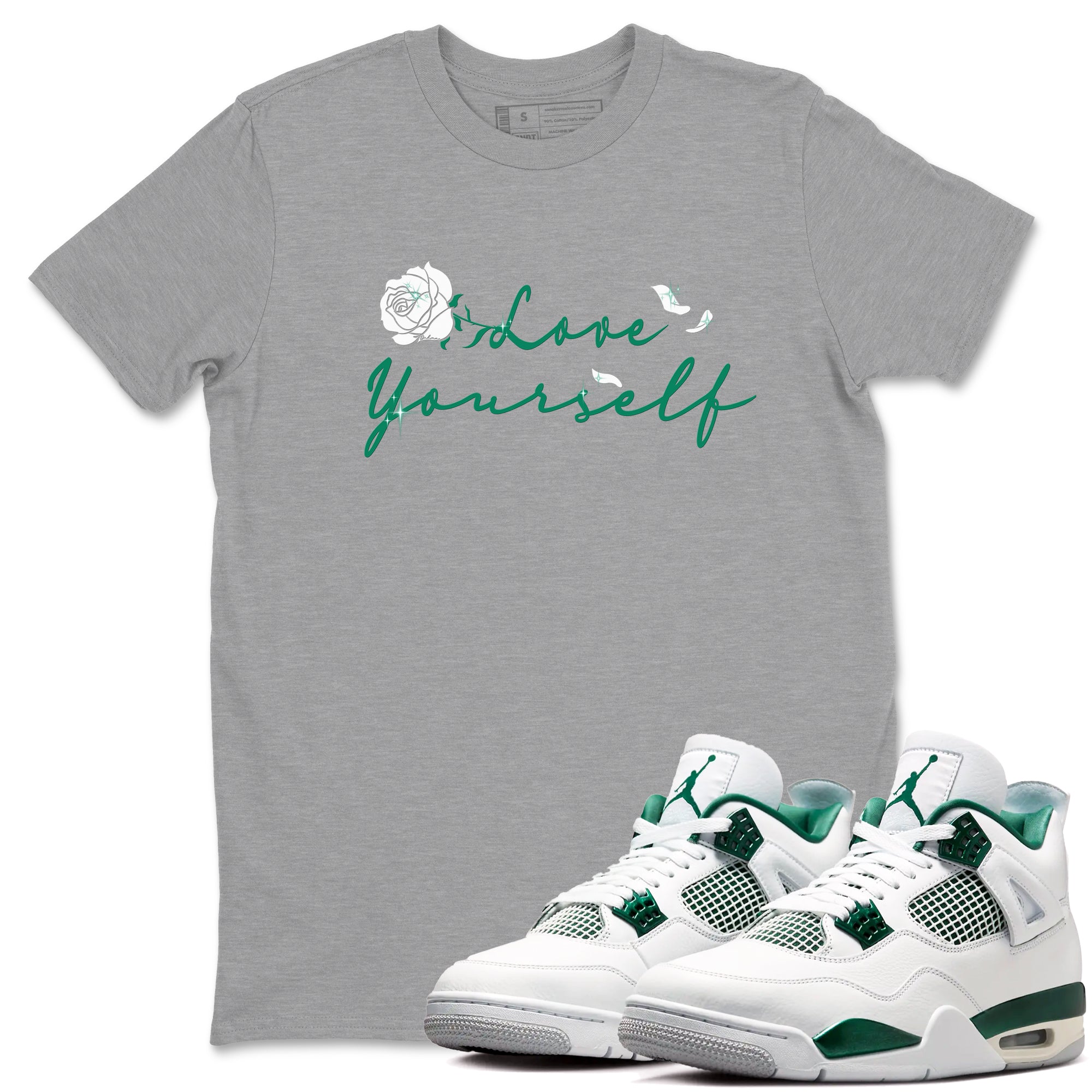 Love Yourself snkmatch Tees - Air Jordan 4 Oxidized Green