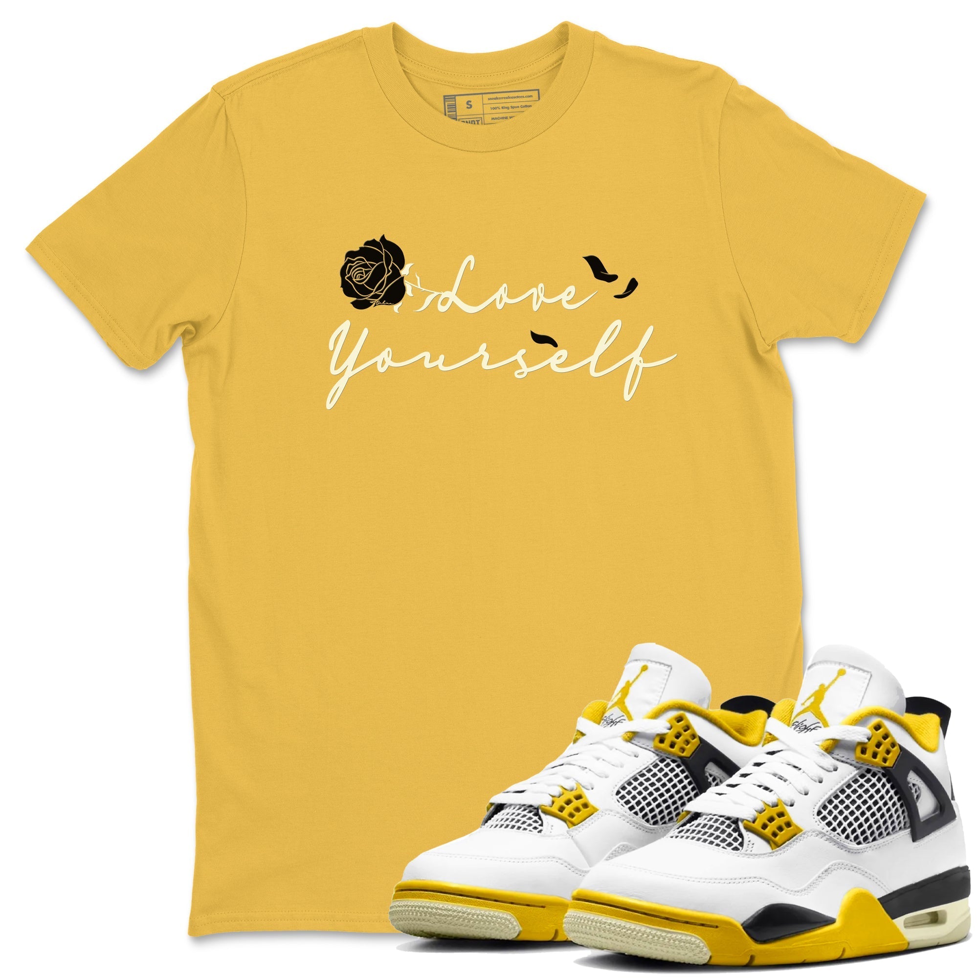 Love Yourself snkmatch Tees - Air Jordan 4 Vivid Sulfur