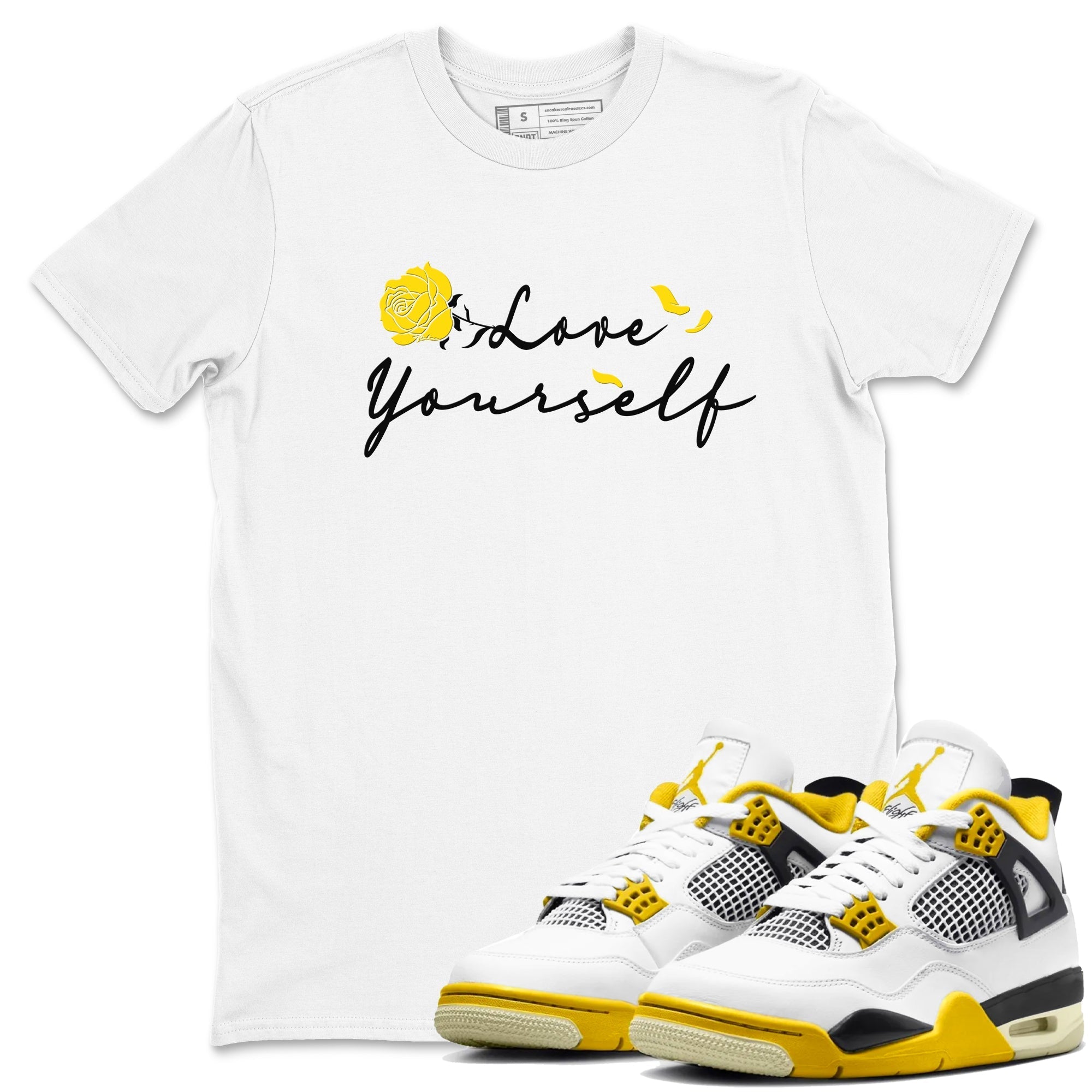 Love Yourself snkmatch Tees - Air Jordan 4 Vivid Sulfur