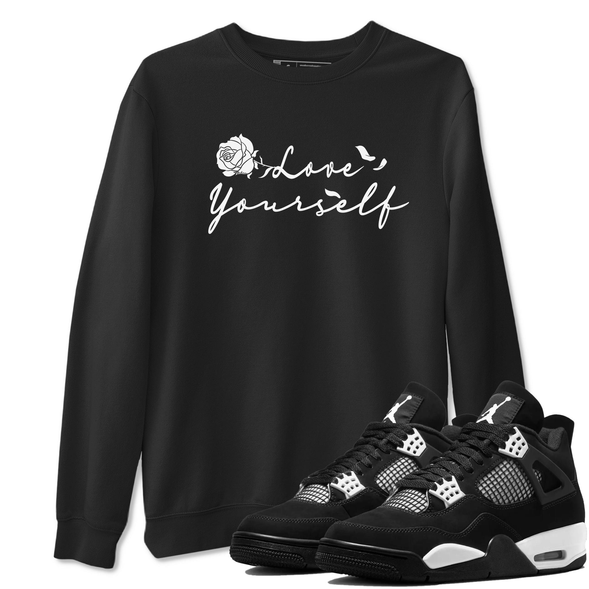 Love Yourself snkmatch Tees - Air Jordan 4 White Thunder