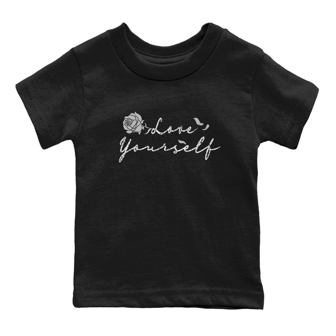 Love Yourself snkmatch Tees Kids - Air Jordan 5 White Black