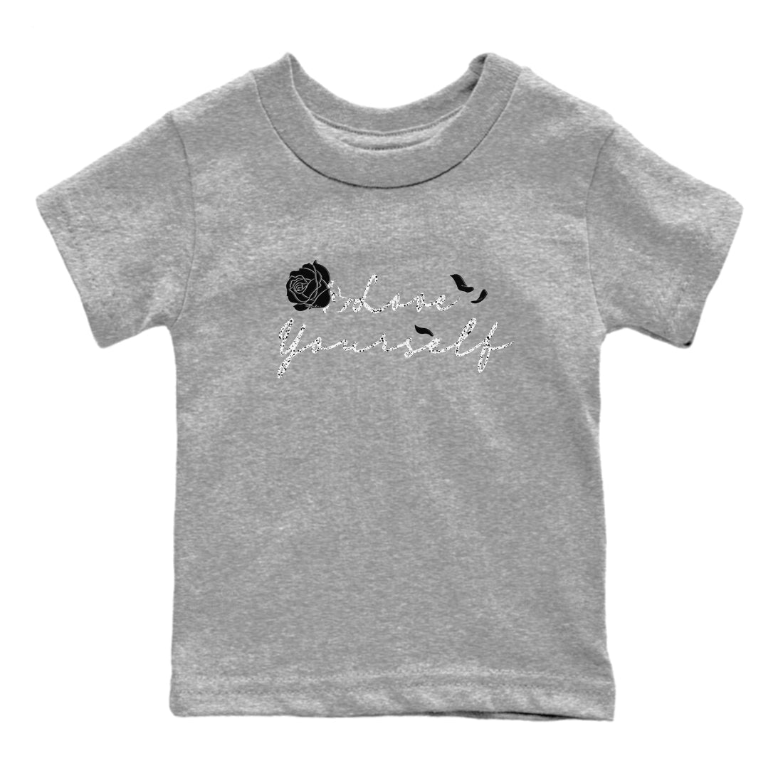Love Yourself snkmatch Tees Kids - Air Jordan 5 White Black