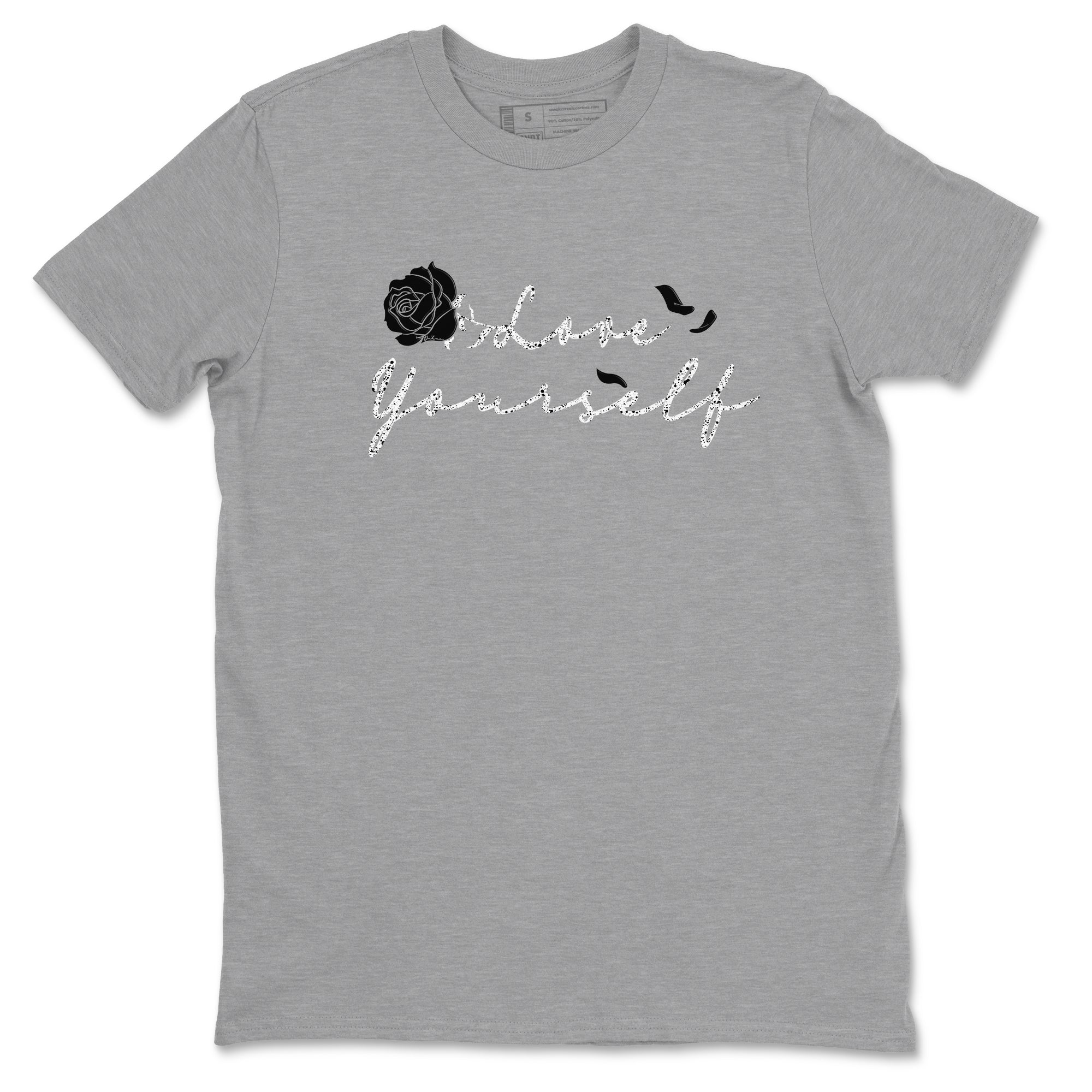 Love Yourself snkmatch Tees - Air Jordan 5 White Black