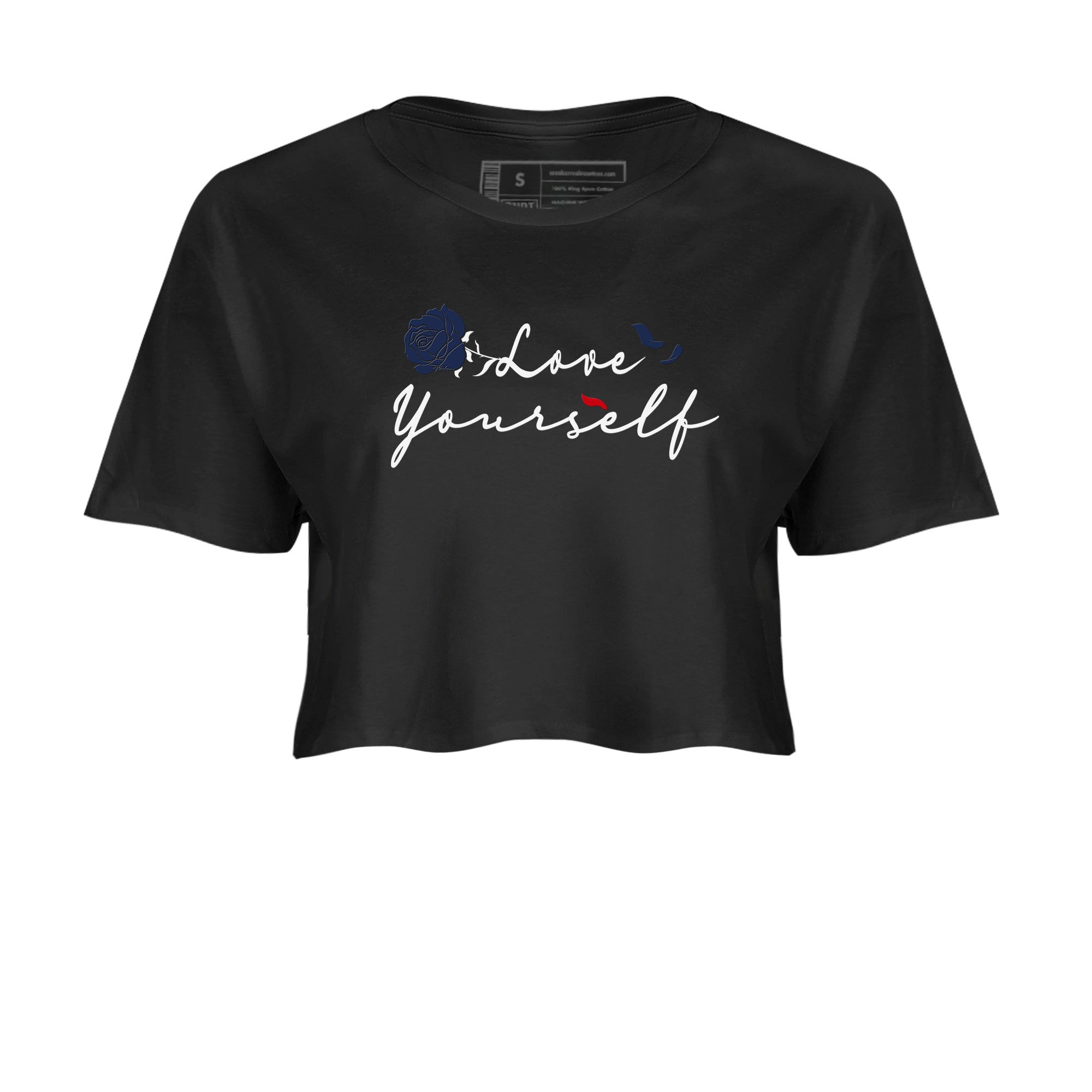 Love Yourself snkmatch Women's Top - Air Jordan 6 White And Midnight Navy