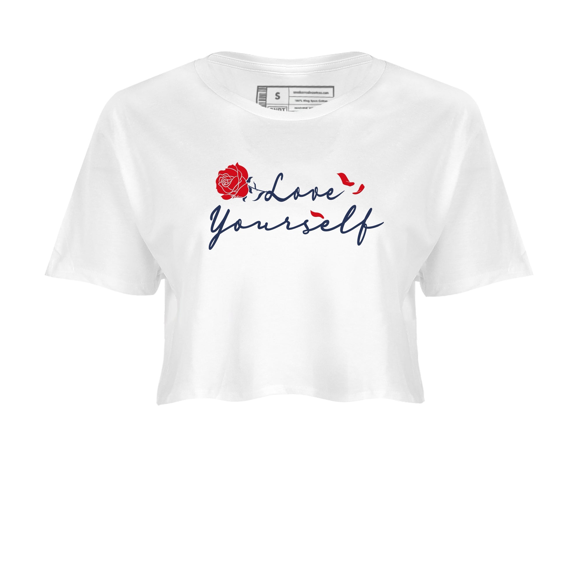Love Yourself snkmatch Women's Top - Air Jordan 6 White And Midnight Navy