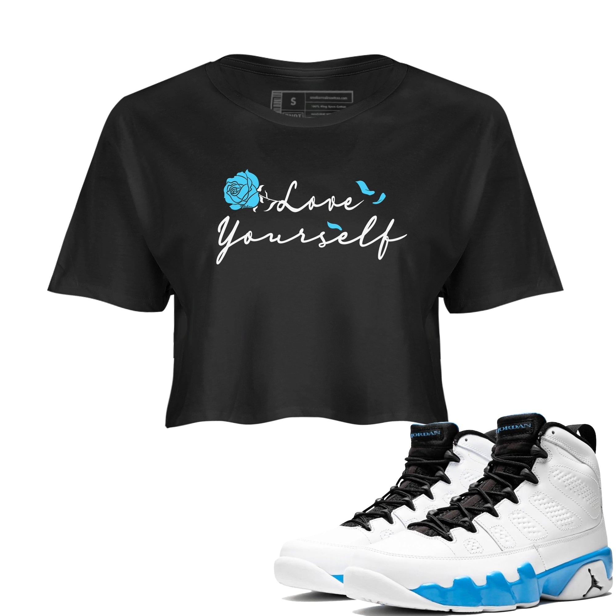 Love Yourself snkmatch Women's Top - Air Jordan 9 Powder Blue