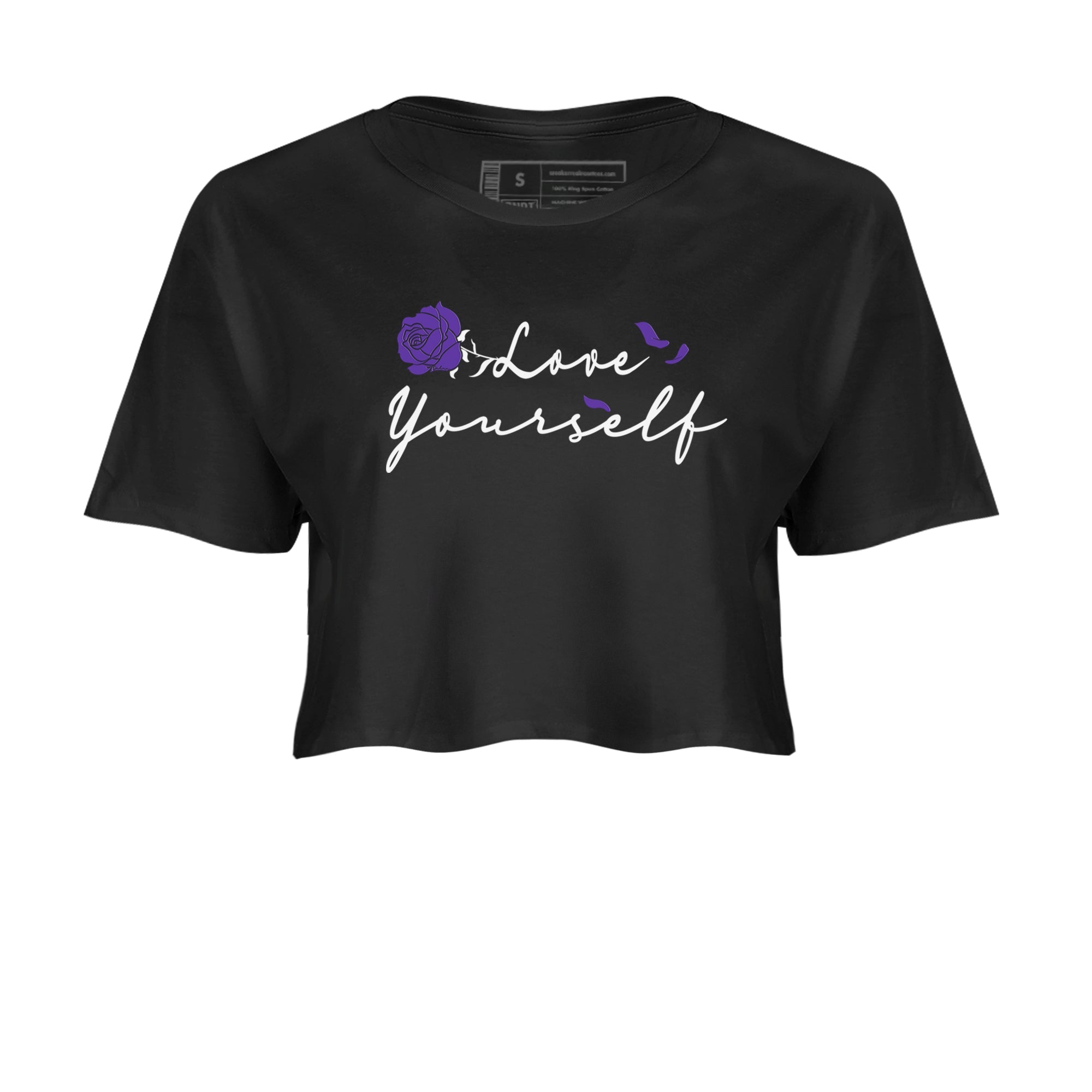 Love Yourself snkmatch Tees Crop Top - Dunk Low Court Purple