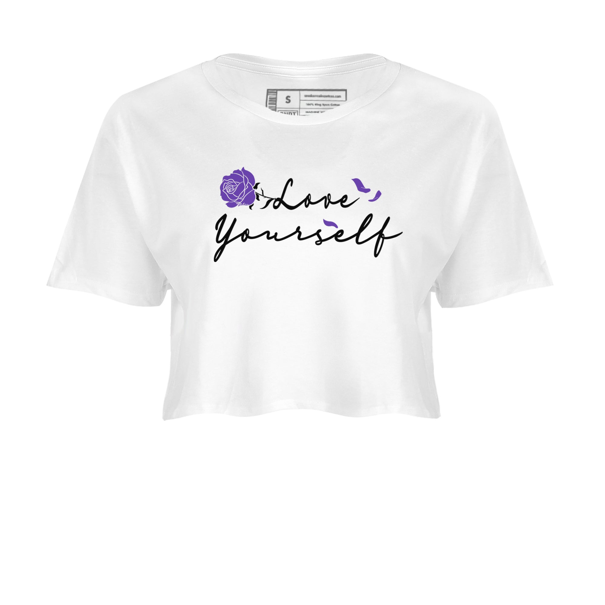 Love Yourself snkmatch Tees Crop Top - Dunk Low Court Purple