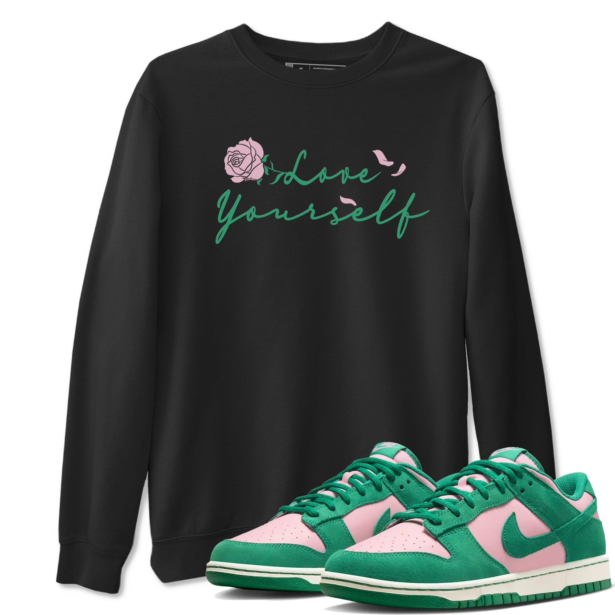 Love Yourself snkmatch Tees - Dunk Medium Soft Pink Malachite