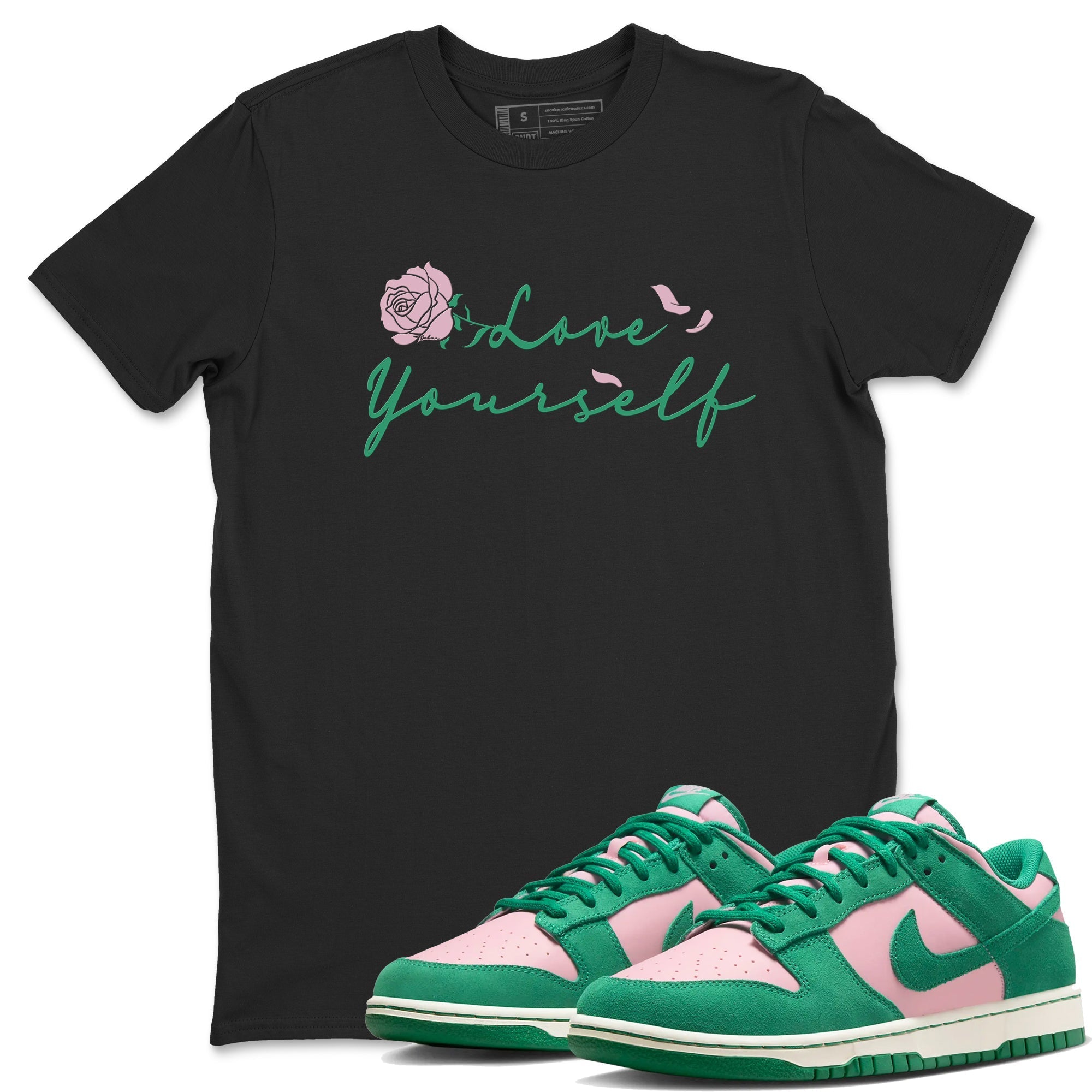 Love Yourself snkmatch Tees - Dunk Medium Soft Pink Malachite