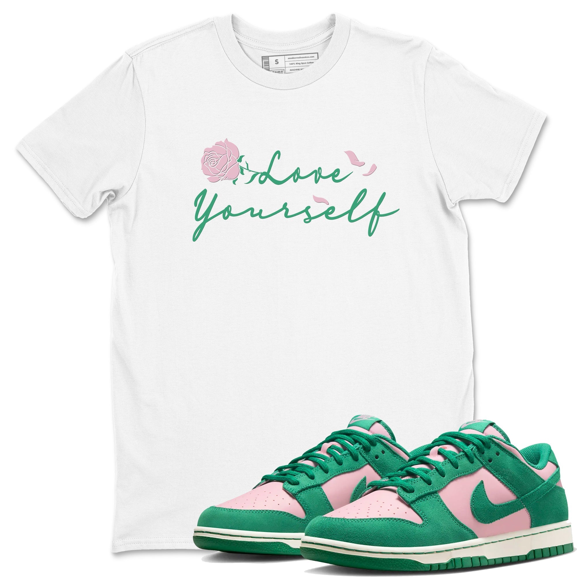 Love Yourself snkmatch Tees - Dunk Medium Soft Pink Malachite