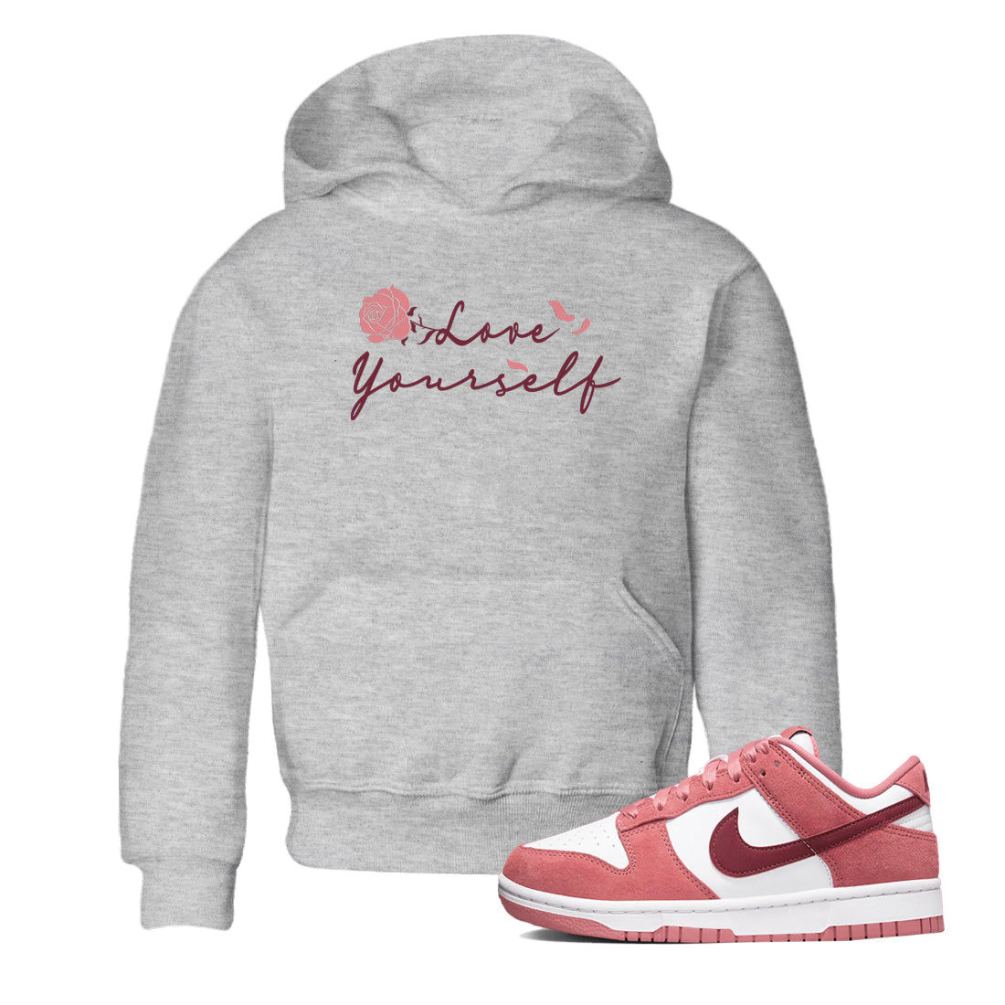 Love Yourself snkmatch Tees Kids - Dunk Valentines Day 2024