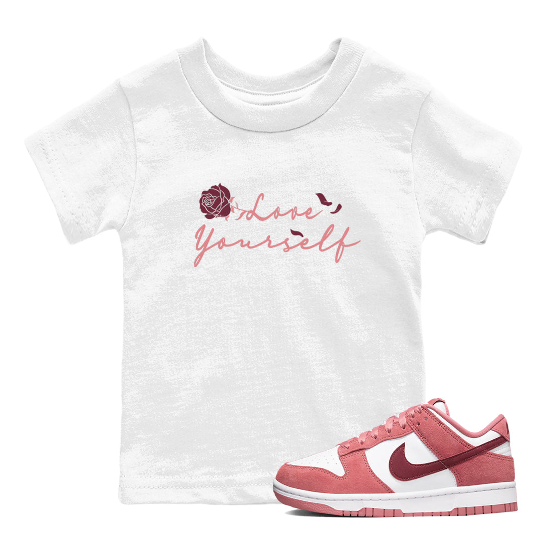 Love Yourself snkmatch Tees Kids - Dunk Valentines Day 2024