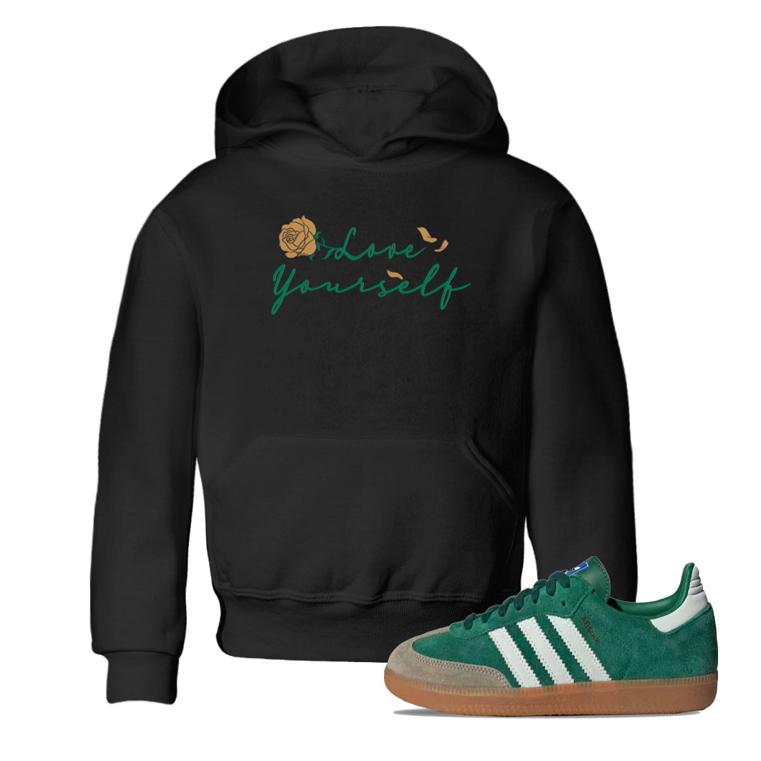 Love Yourself snkmatch Tee Kids - Samba Collegiate Green Gum