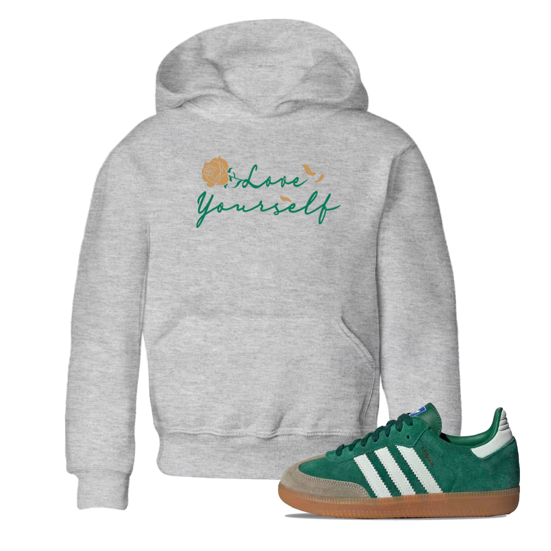 Love Yourself snkmatch Tee Kids - Samba Collegiate Green Gum