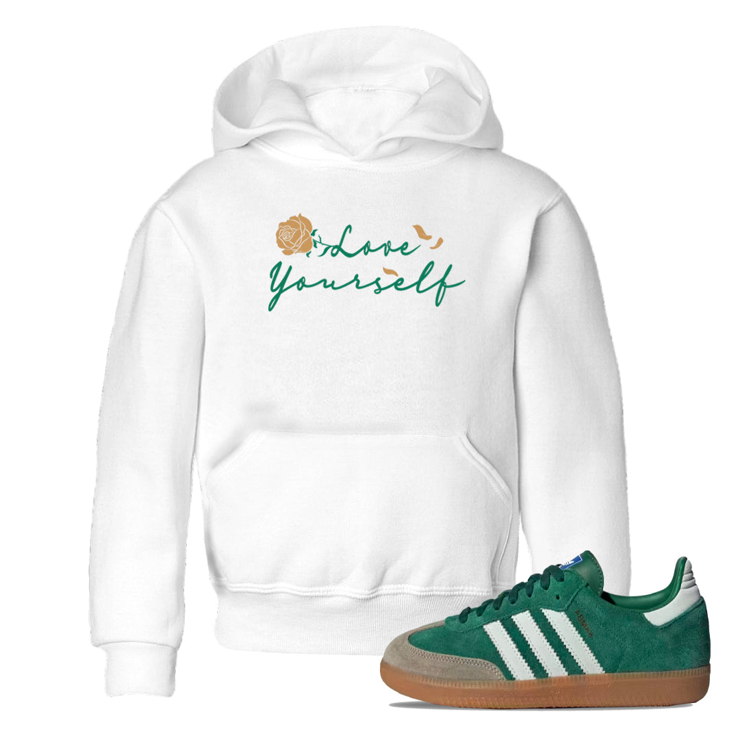 Love Yourself snkmatch Tee Kids - Samba Collegiate Green Gum