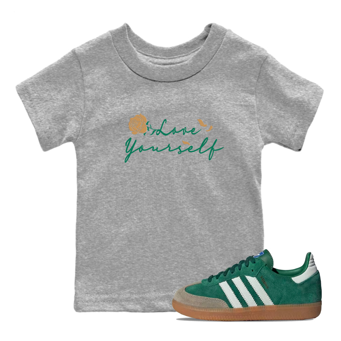 Love Yourself snkmatch Tee Kids - Samba Collegiate Green Gum