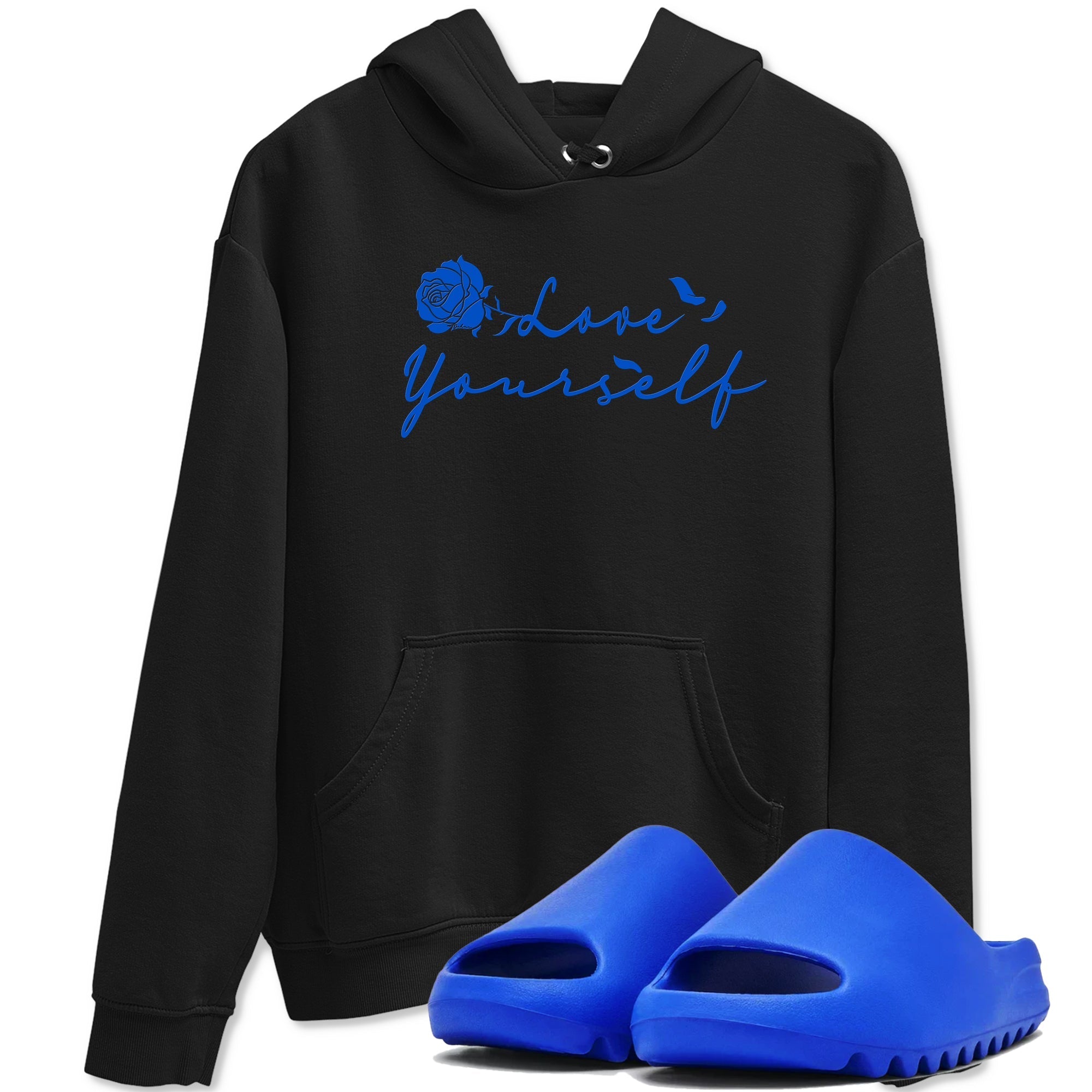 Love Yourself snkmatch Tees - Yeezy Slide Azure