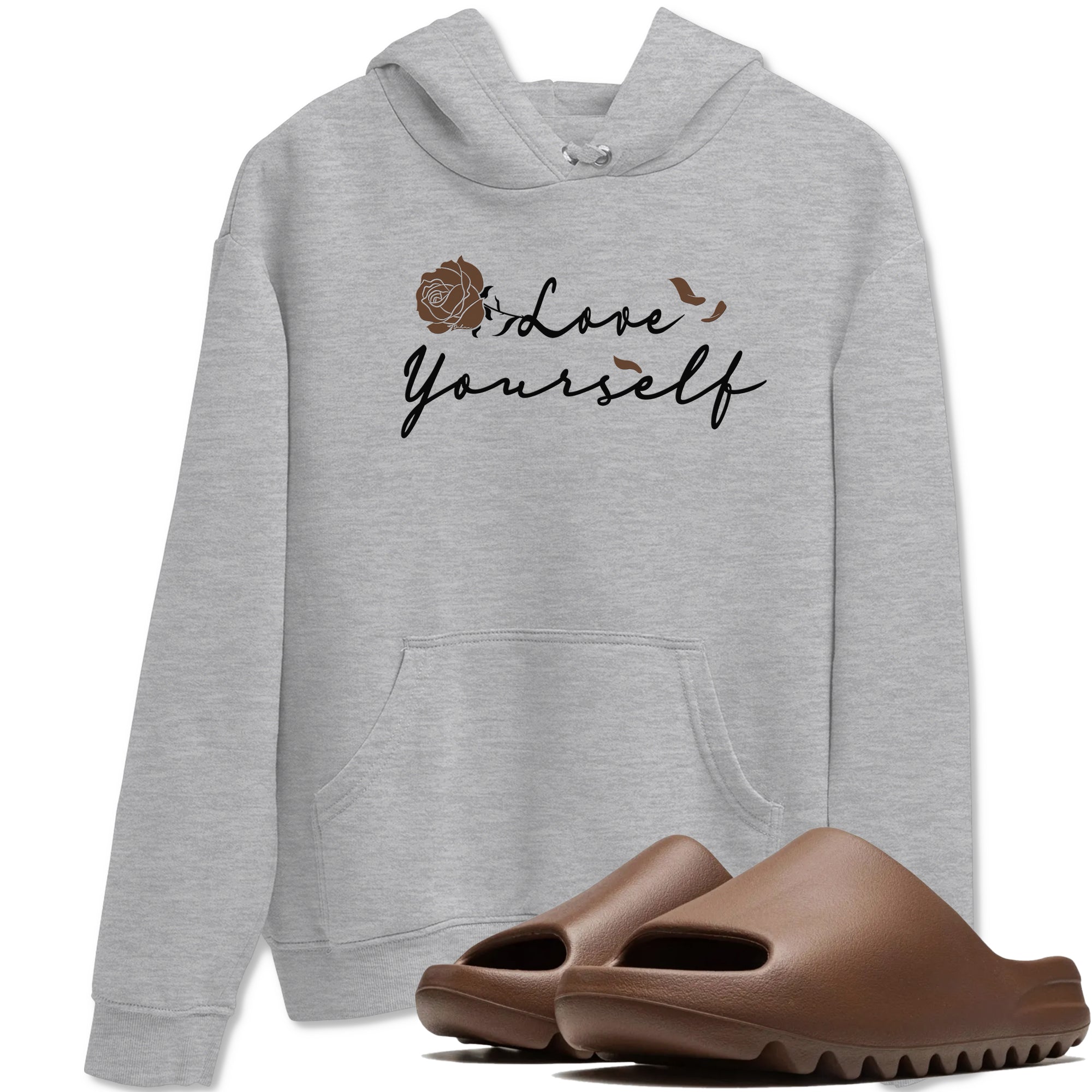 Love Yourself snkmatch Tees - Yeezy Slide Flax