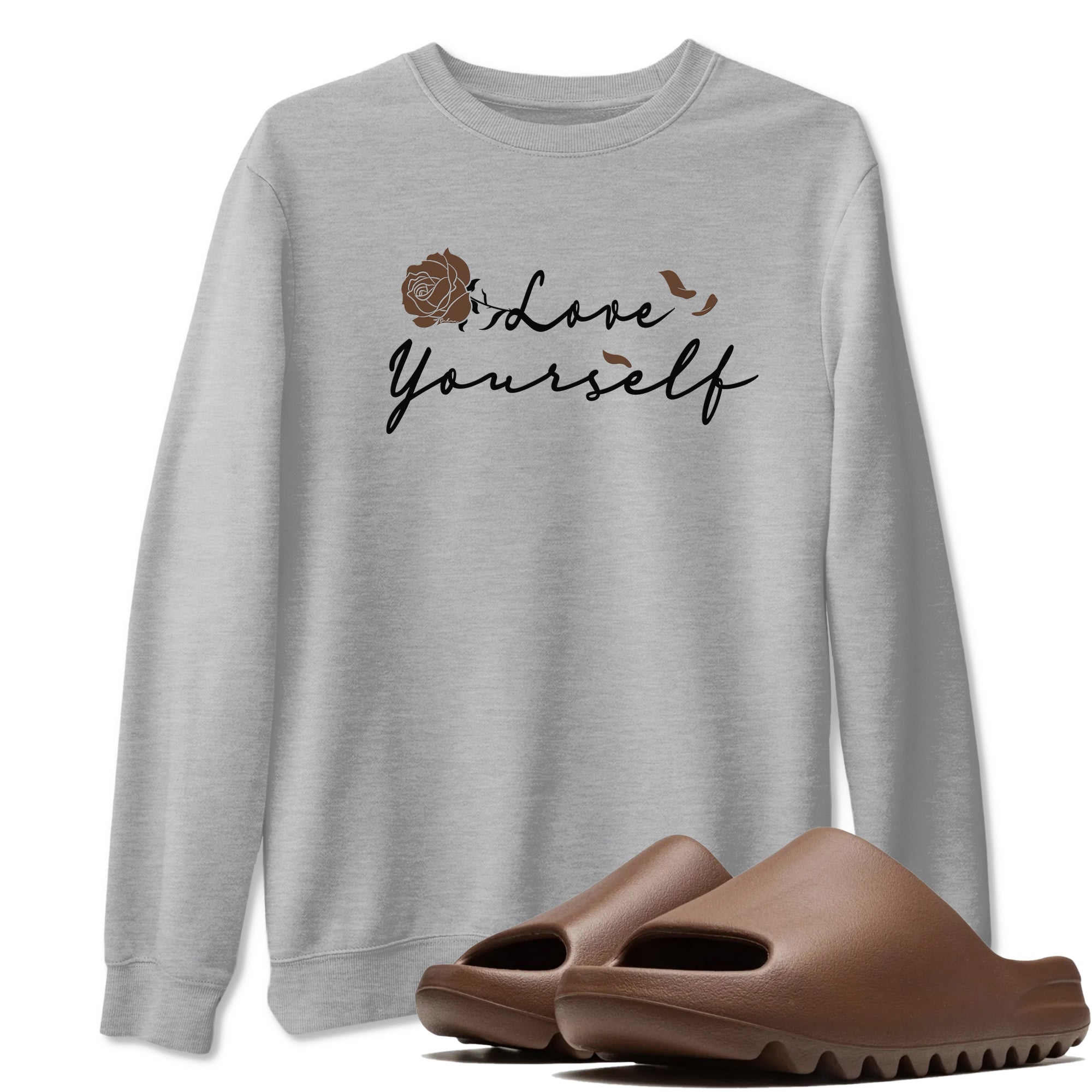 Love Yourself snkmatch Tees - Yeezy Slide Flax