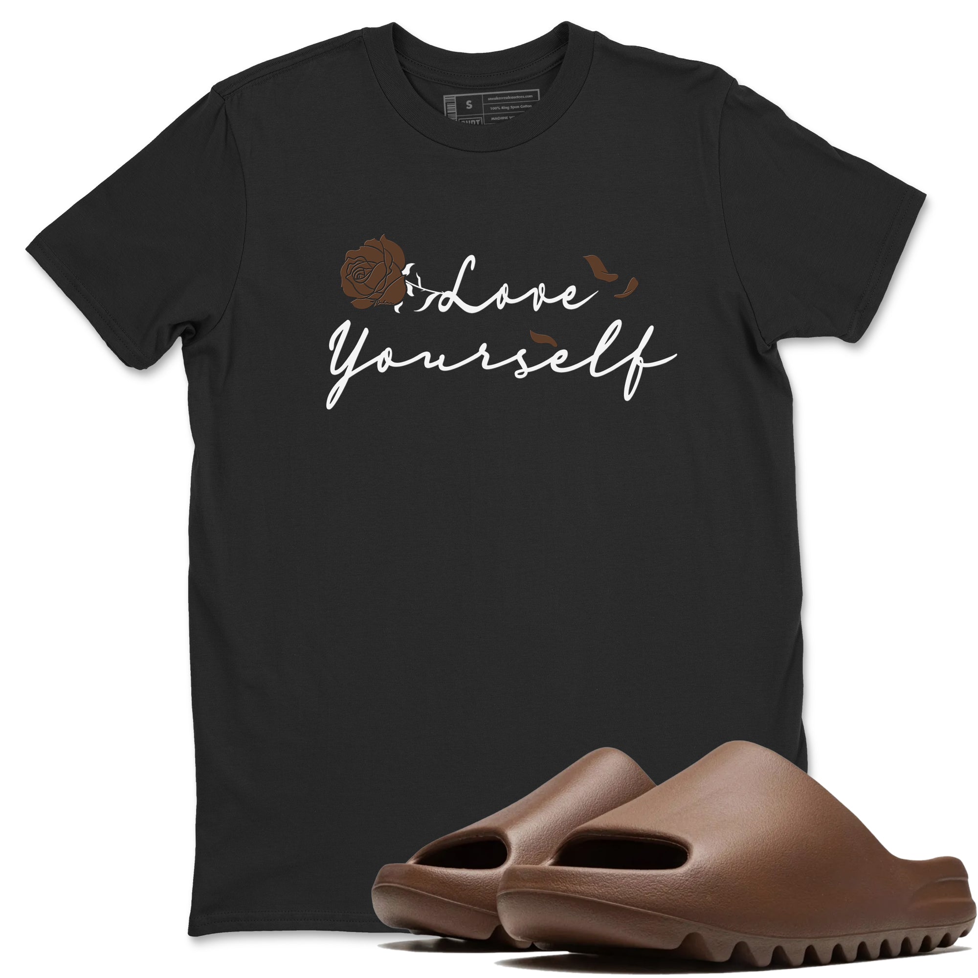 Love Yourself snkmatch Tees - Yeezy Slide Flax