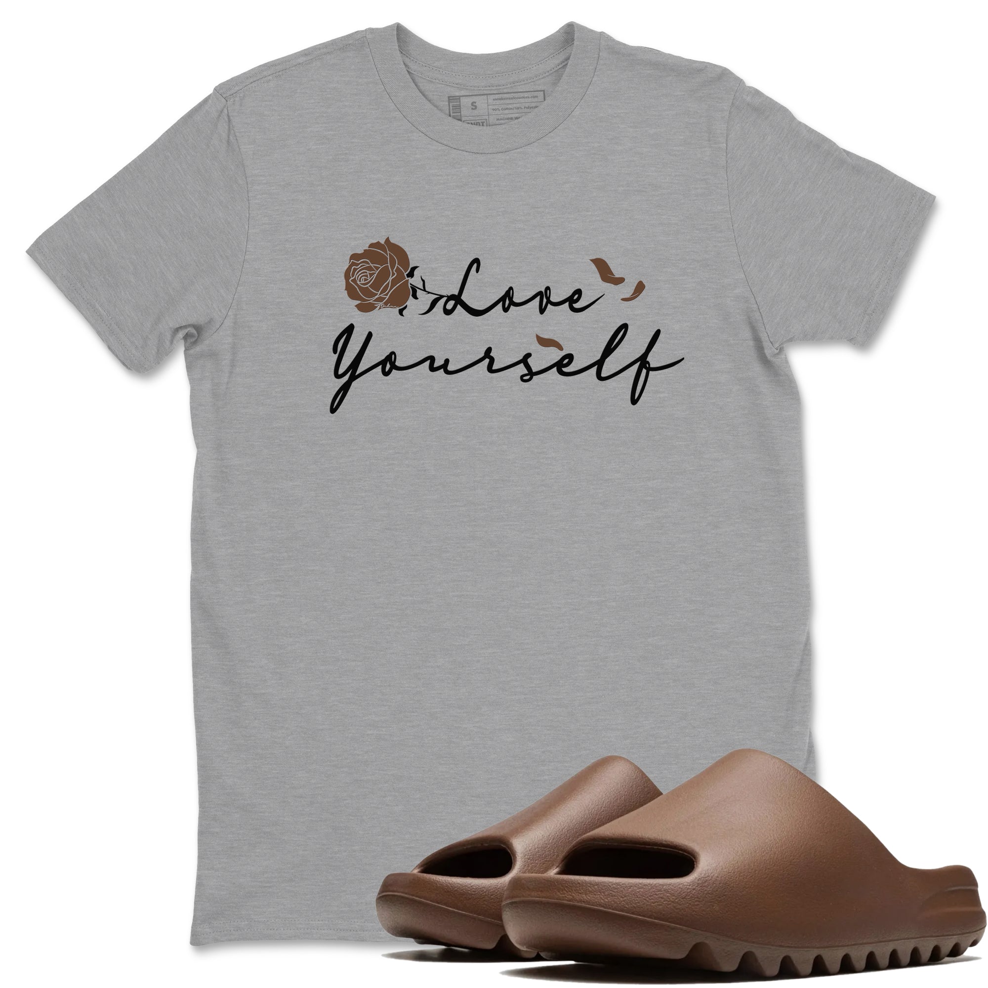 Love Yourself snkmatch Tees - Yeezy Slide Flax